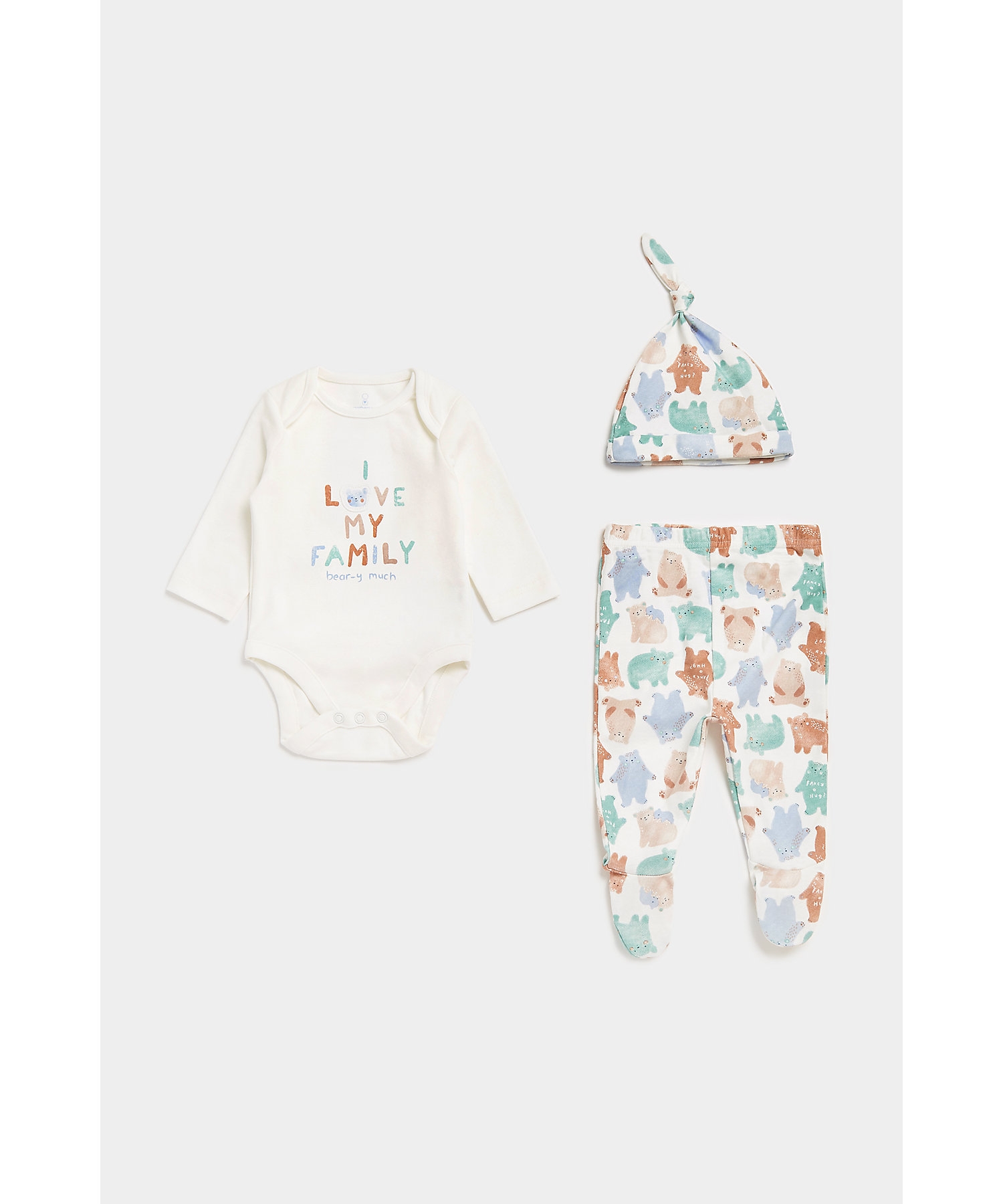 Mothercare | Boys Full Sleeves 3 Piece Set -Multicolor
