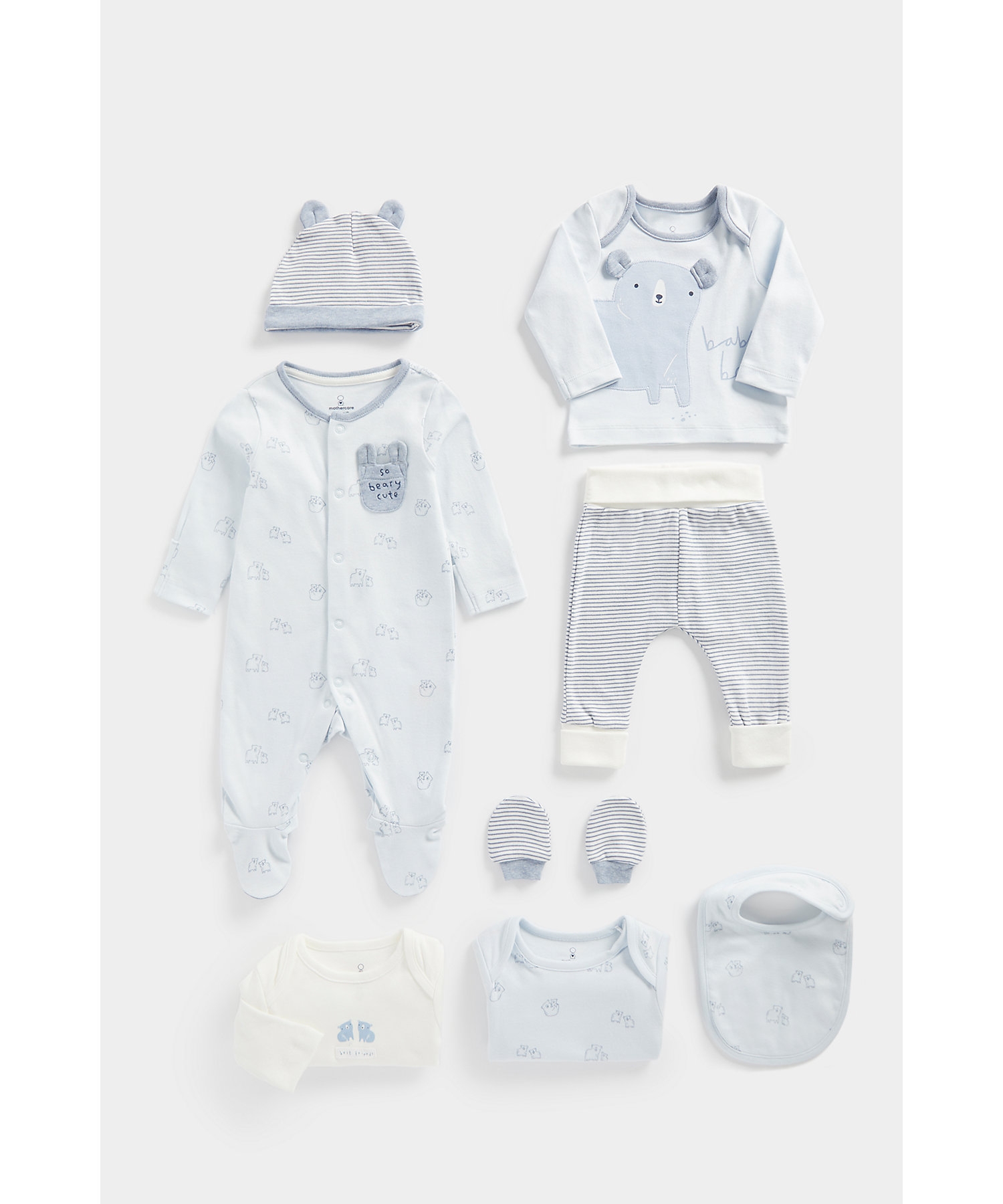 Mothercare | Boys Full Sleeves 8 Piece Gift Set -Blue