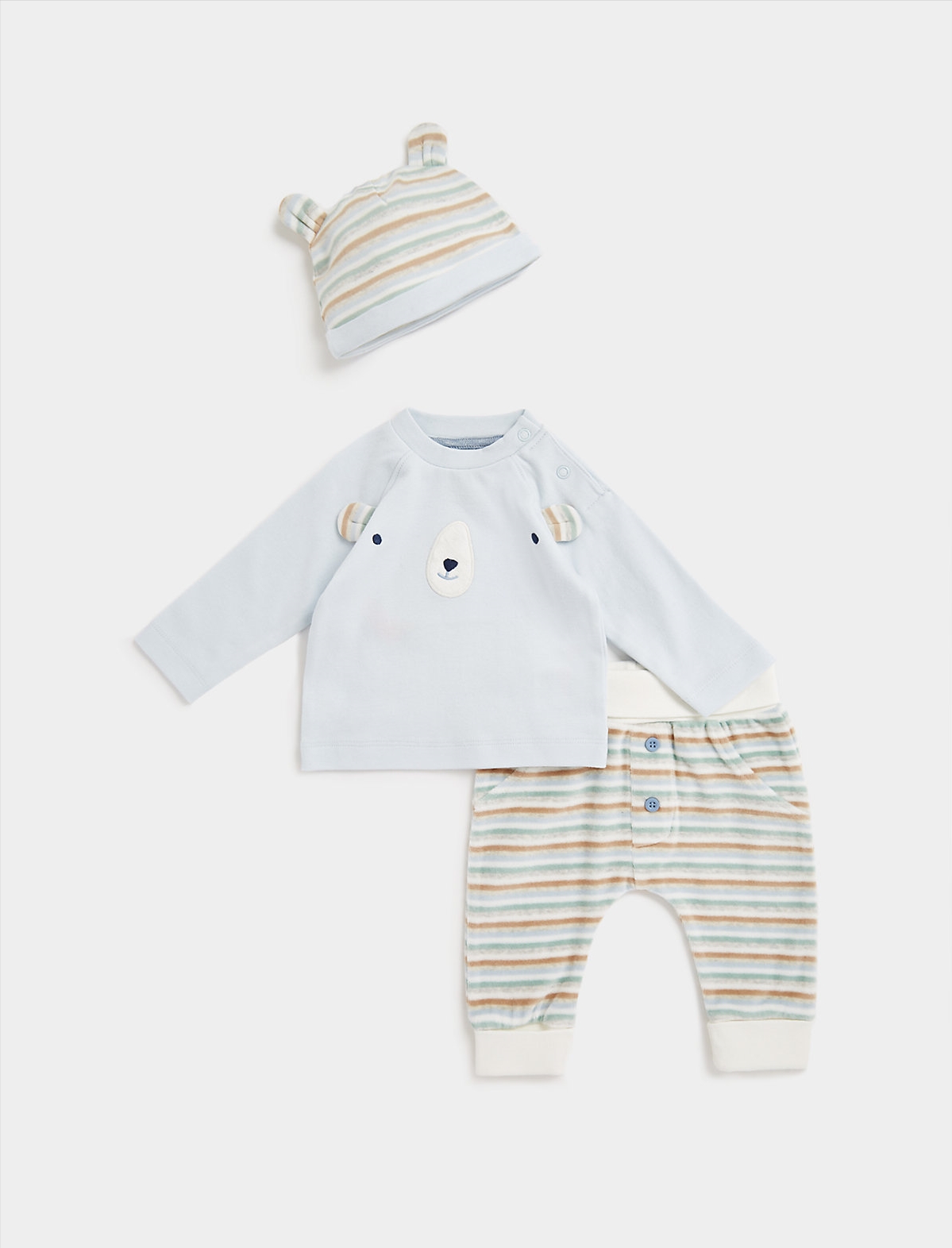 Mothercare | Boys Full Sleeves 3 Piece Set -Blue