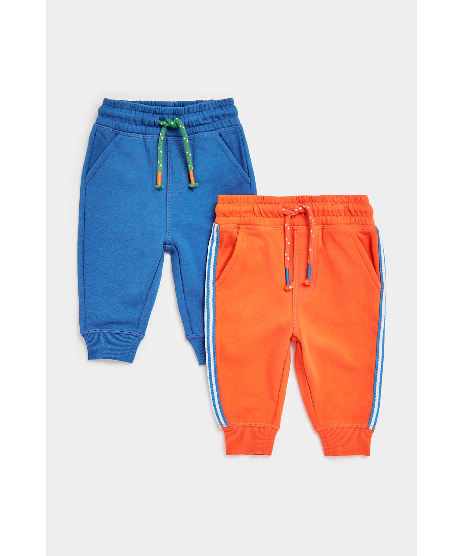 Mothercare | Boys Jogger Side Tape-Pack of 2-Multicolor