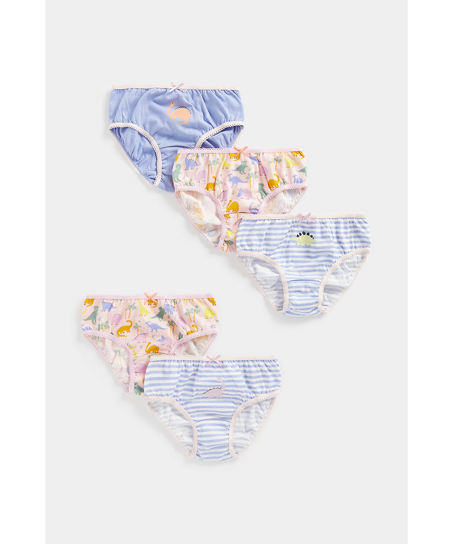 Mothercare | Girls Briefs Dino Design-Pack of 3-Blue