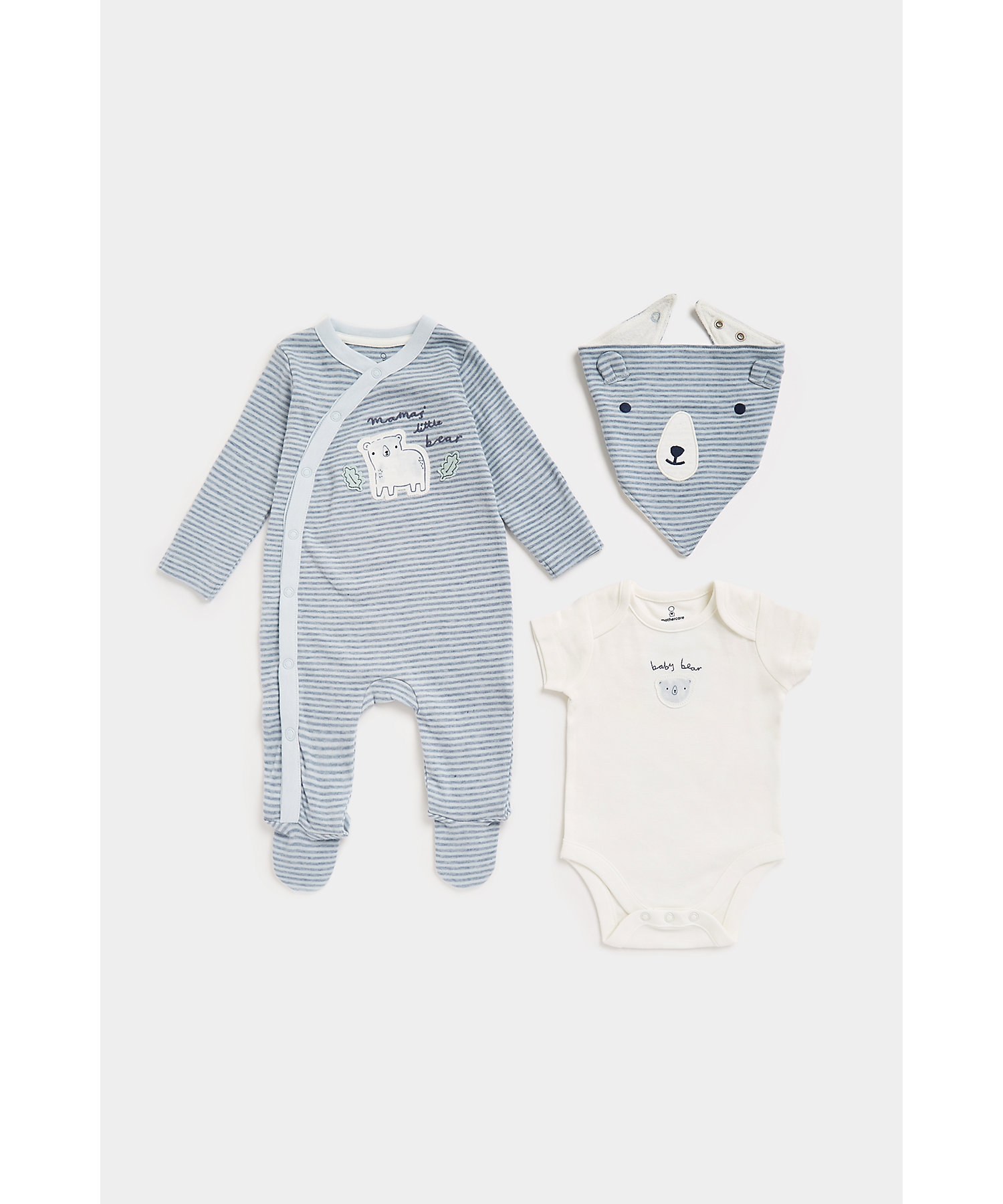 Mothercare | Boys Full Sleeves 3 Piece Set -Blue