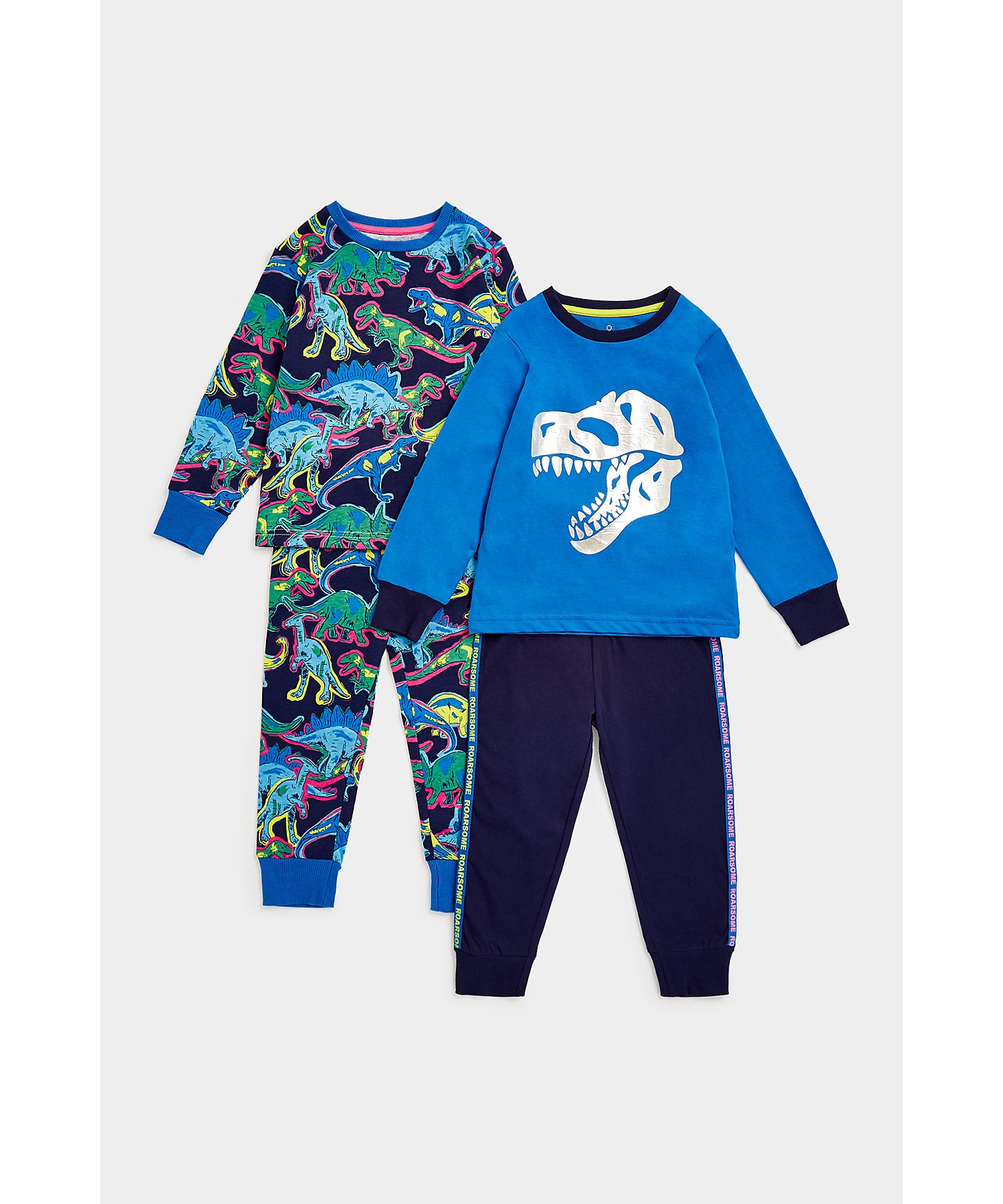 Mothercare | Boys Full Sleeves Pyjama Set -Pack Of 2-Multicolor