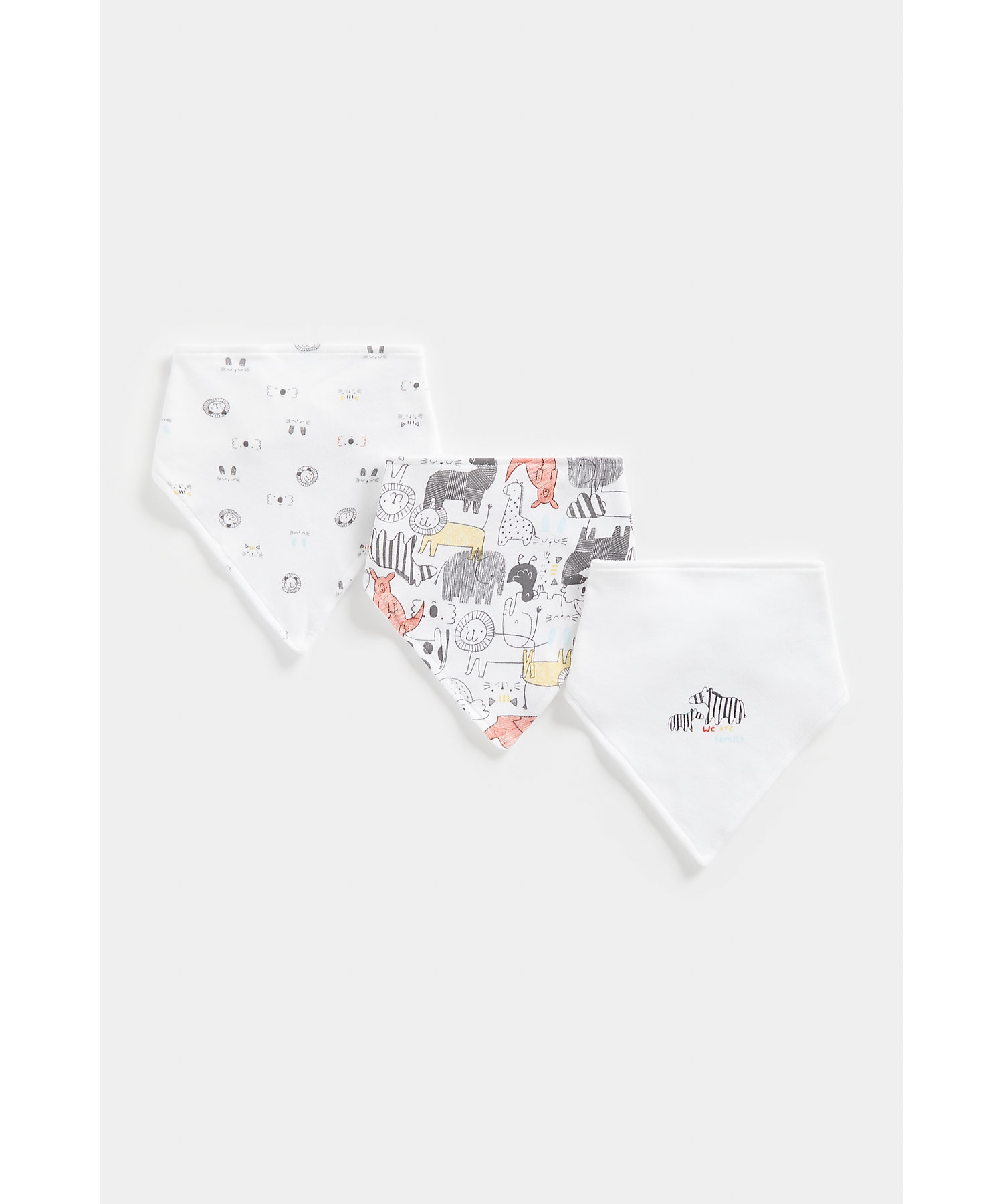 Mothercare | Unisex Bibs -Pack of 3-Multicolor