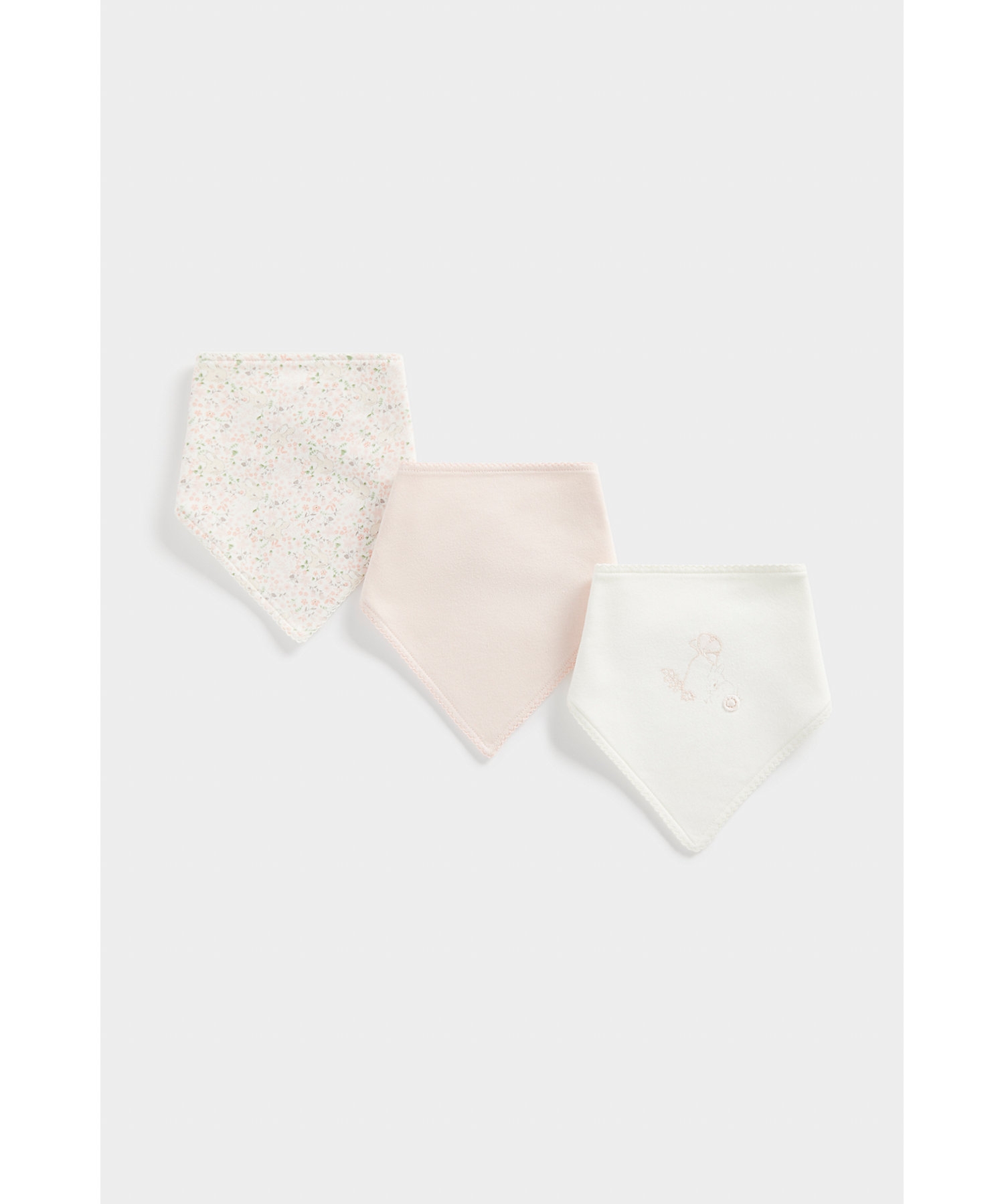 Mothercare | Girls Bibs -Pack of 3-Multicolor