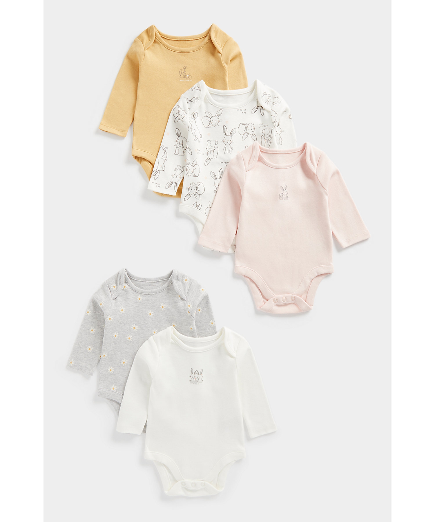Mothercare | Unisex Full Sleeves Bodysuits Mummy & Daddy-Multicolor