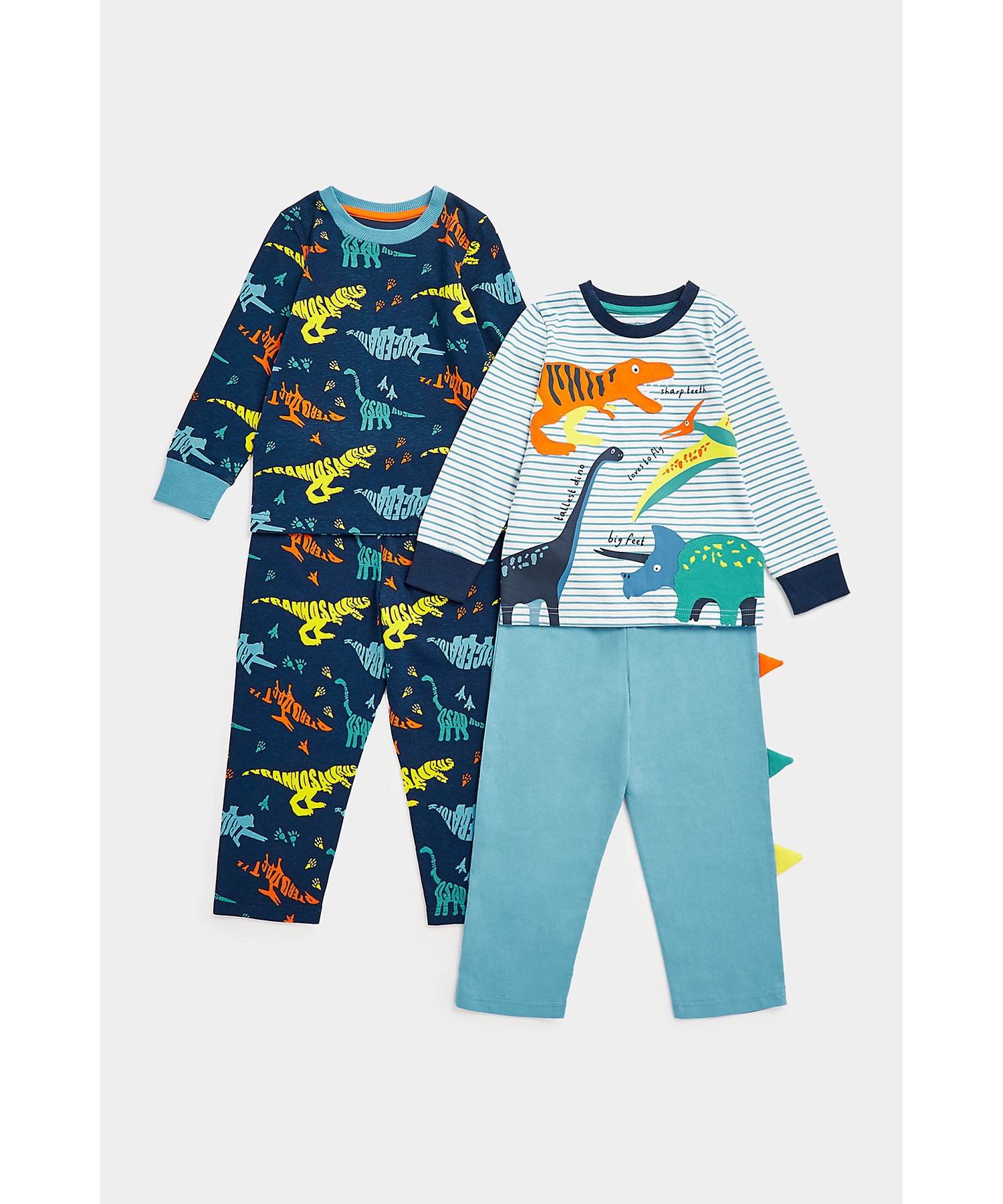 Boys Full Sleeves Pyjama Sets -Pack of 2-Multicolor