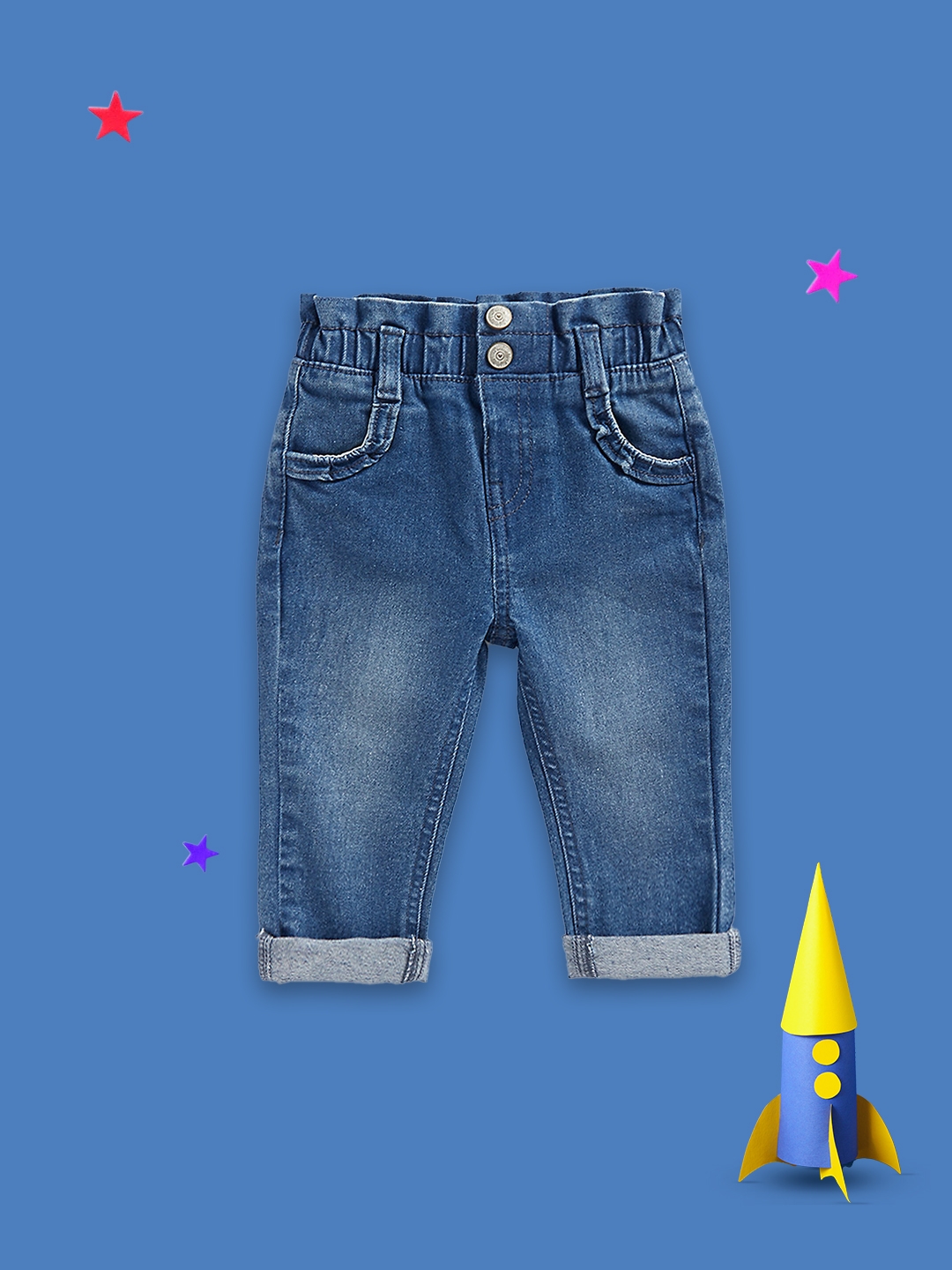 Mothercare | Girls Jeans -Pack of 1-Denim