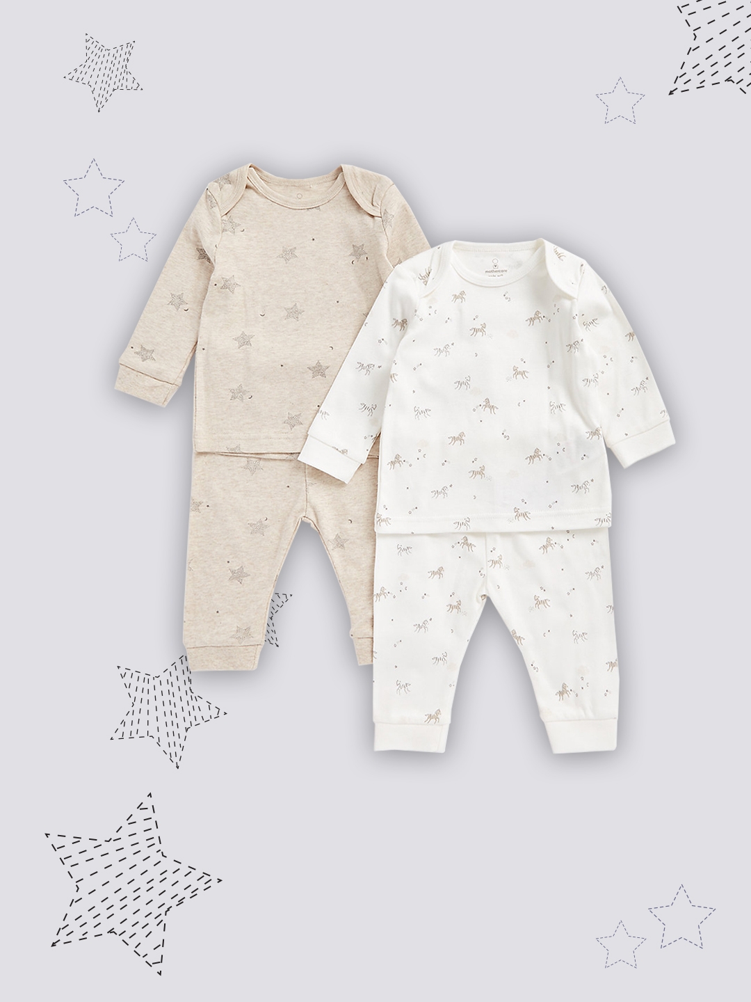 Mothercare | Boys Full Sleeves Pyjama Set -Pack Of 2-Multicolor