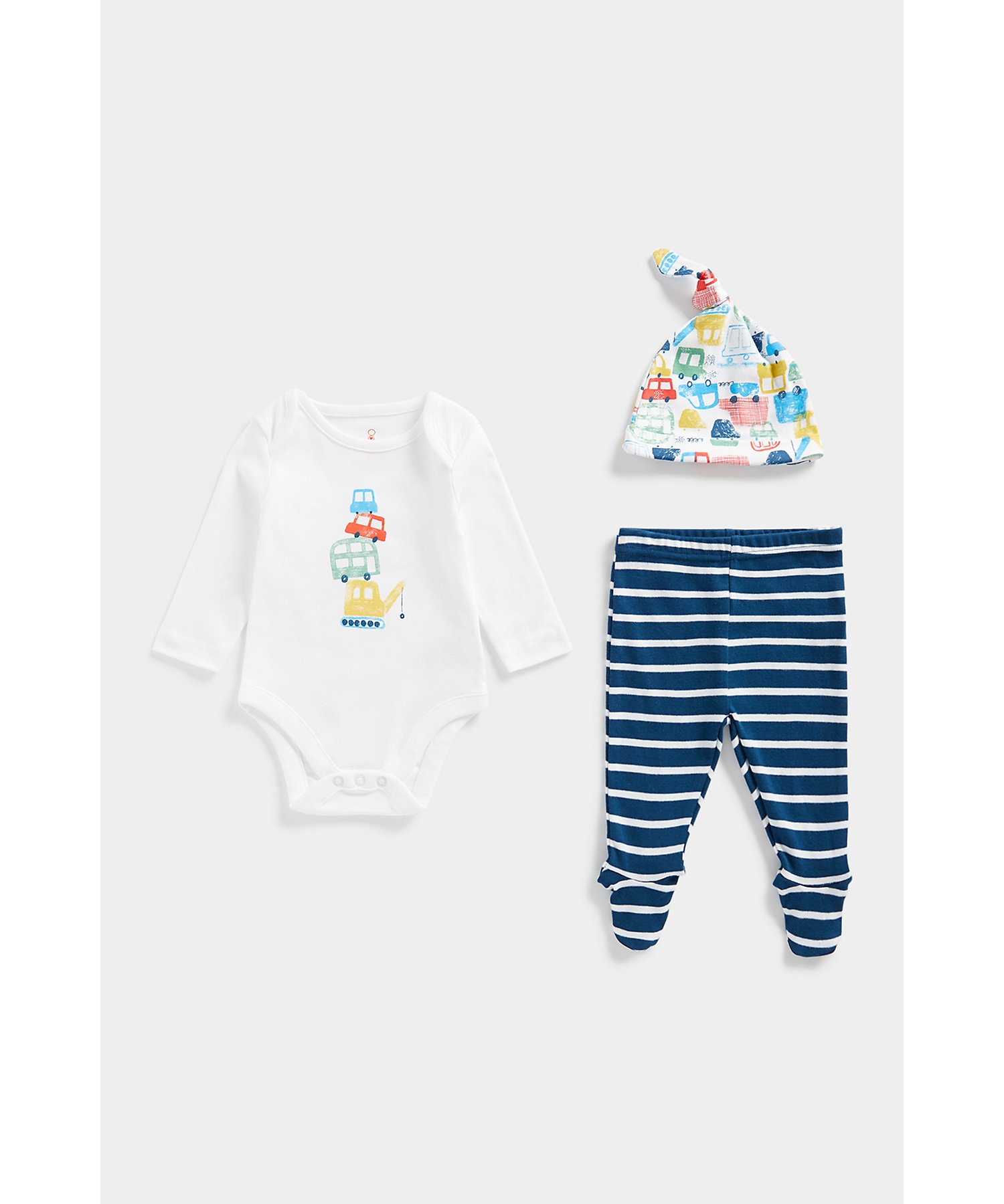 Mothercare | Boys Full Sleeves 3 Piece Gift Set -Multicolor
