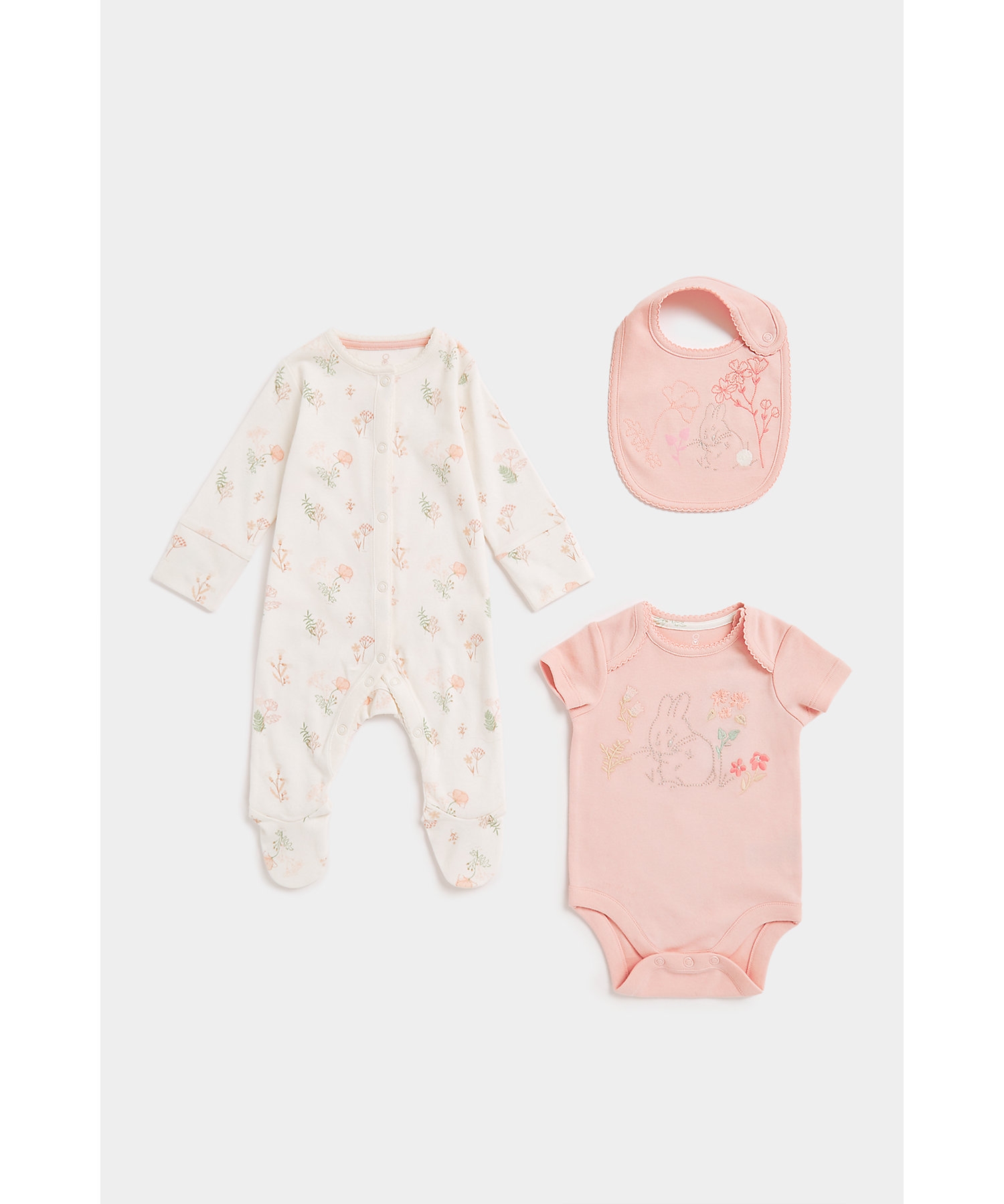 Mothercare | Girls Full Sleeves 3 Piece Gift Set -Multicolor