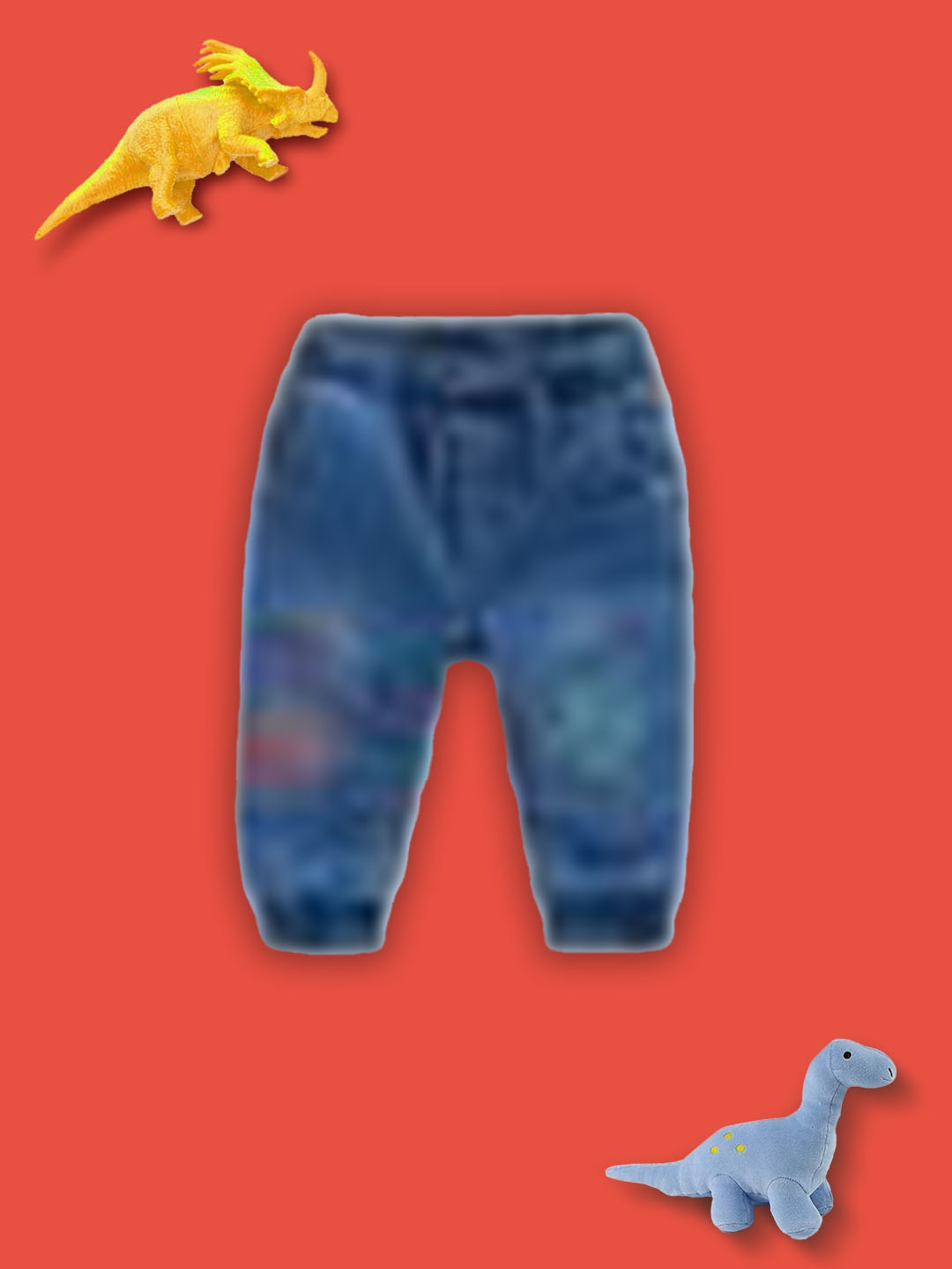 Mothercare | Boys Jogger Jeans Drawcords With Dino Design-Blue