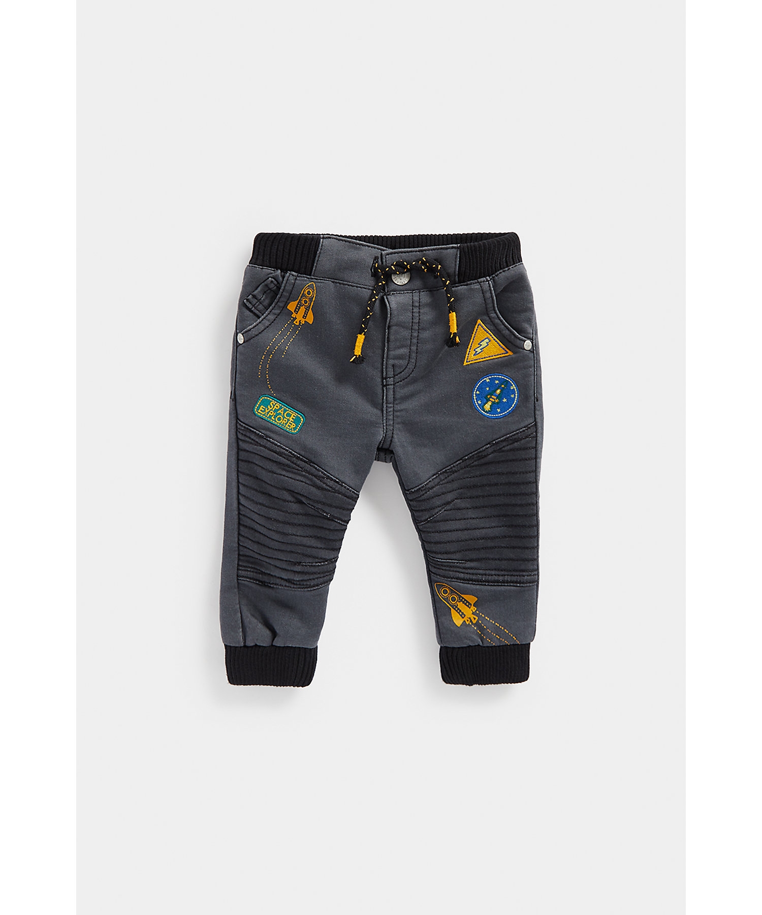 Mothercare | Boys Joggers Textured Print-Pack of 1-Grey