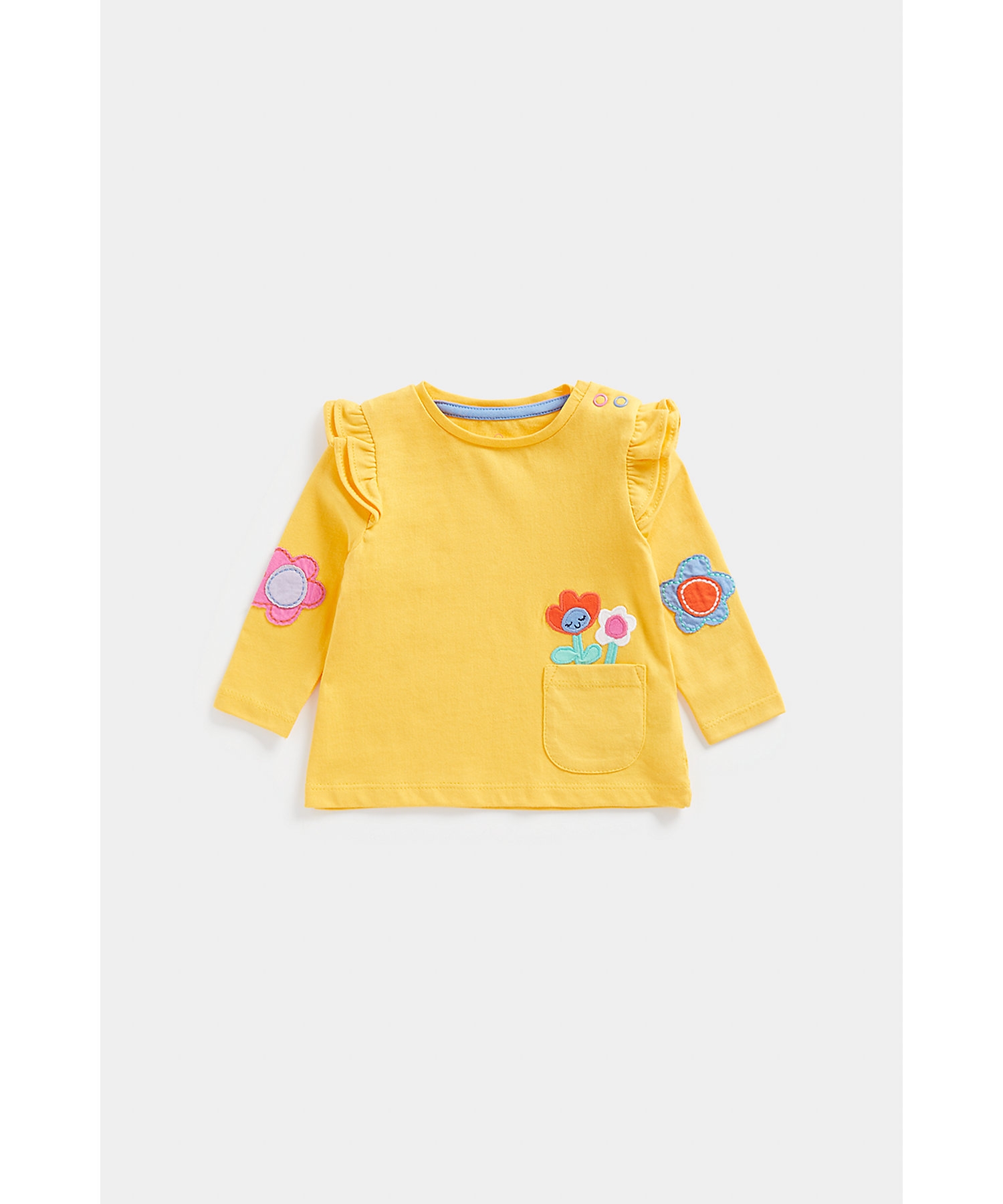 Mothercare | Girls Full Sleeves Tops-Yellow