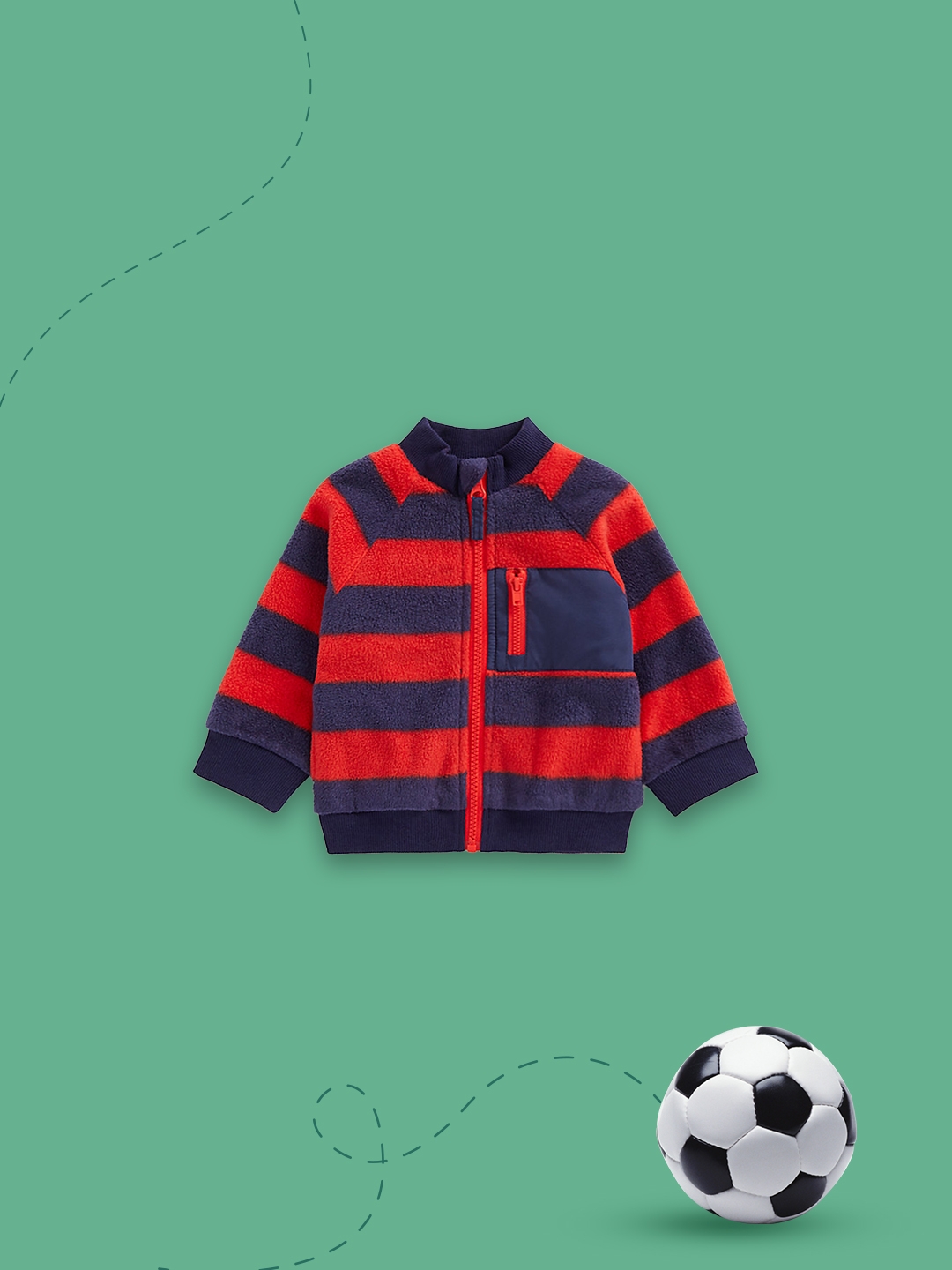 Mothercare | Boys Full Sleeves Sweatshirts Striped-Multicolor