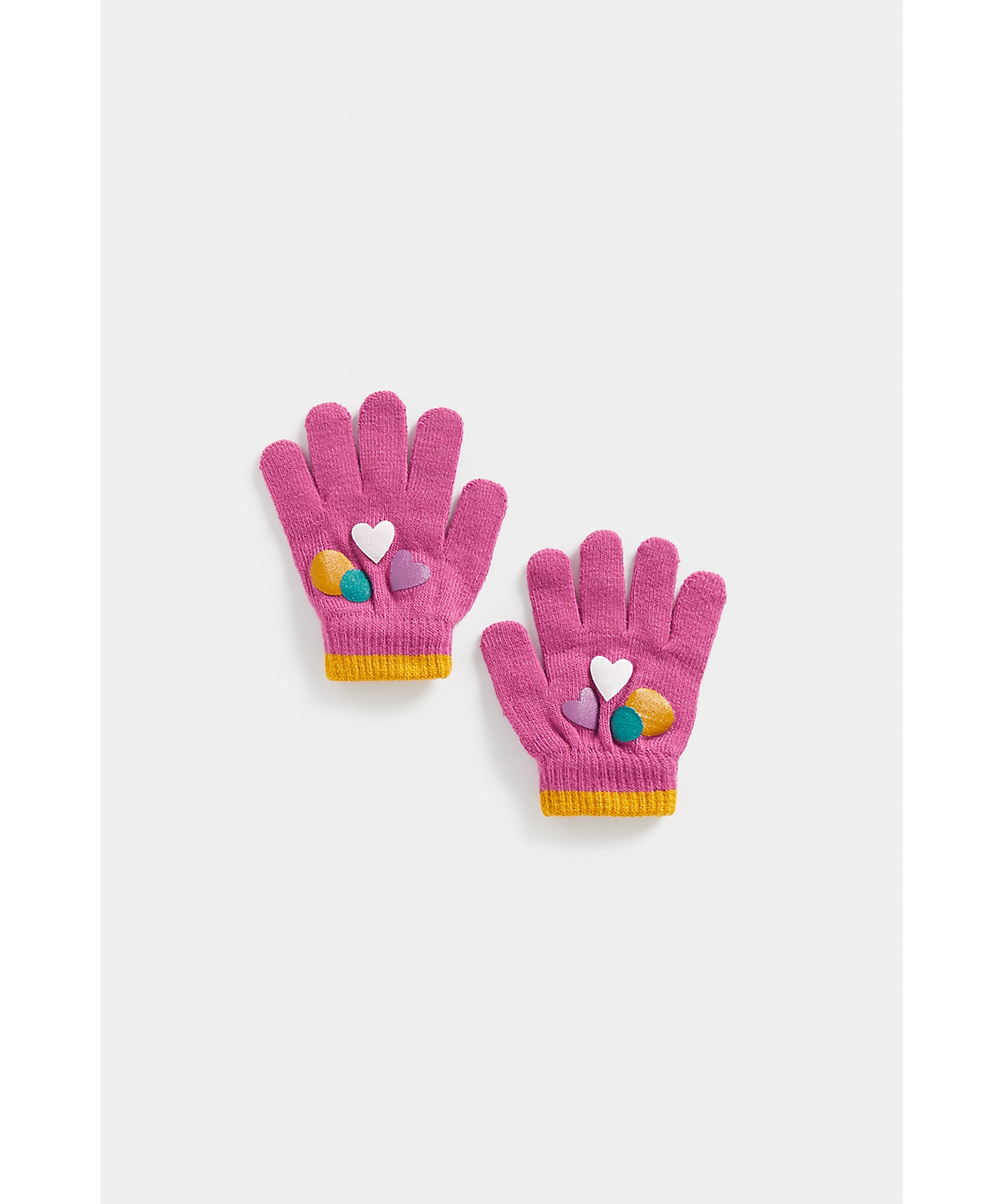 Mothercare | Girls Gloves Colourful Hearts-Multicolor