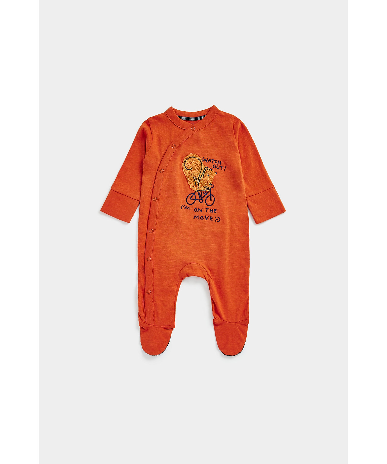 Mothercare | Boys Full Sleeves Sleepsuits -Pack of 1-Red