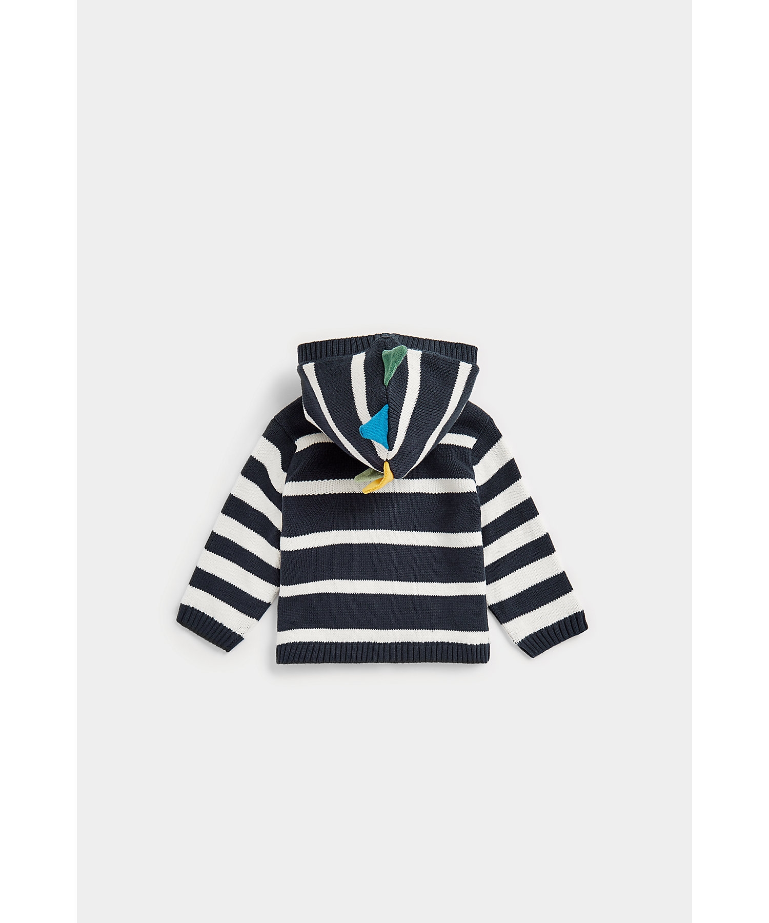 Mothercare | Boys Full Sleeves Cardigans Striped 3D Hooded-Navy 1
