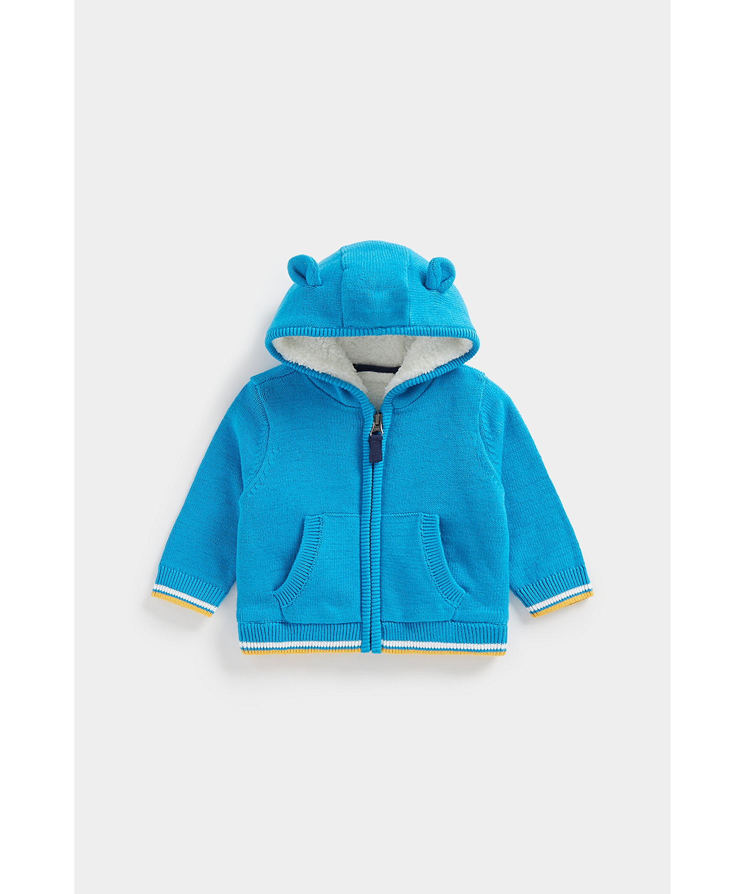 Mothercare | Boys Full Sleeves Sweatshirts 3D Ear Hooded-Blue