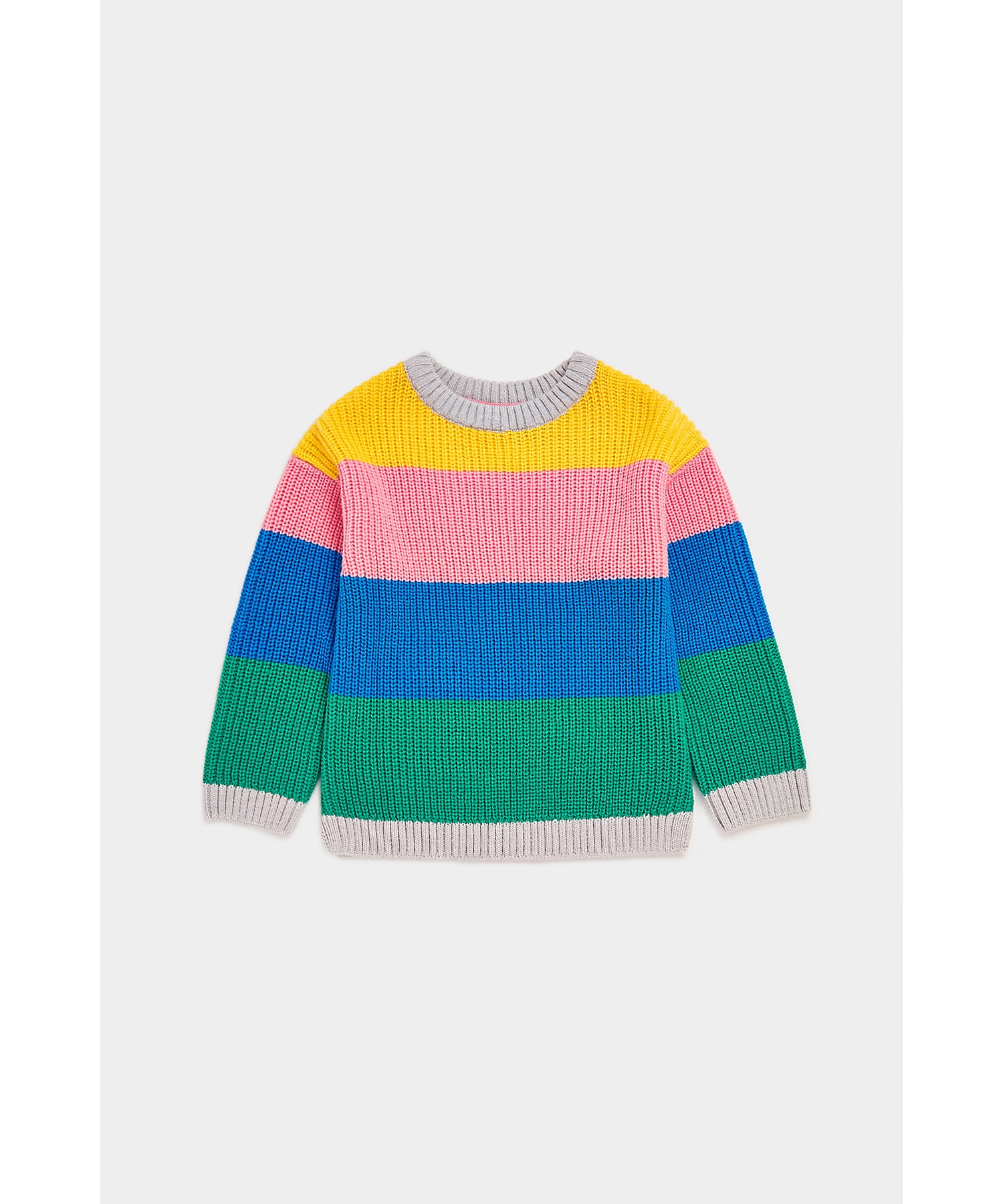 Mothercare | Girls Full Sleeves Sweaters Colorful Stripes-Multicolor