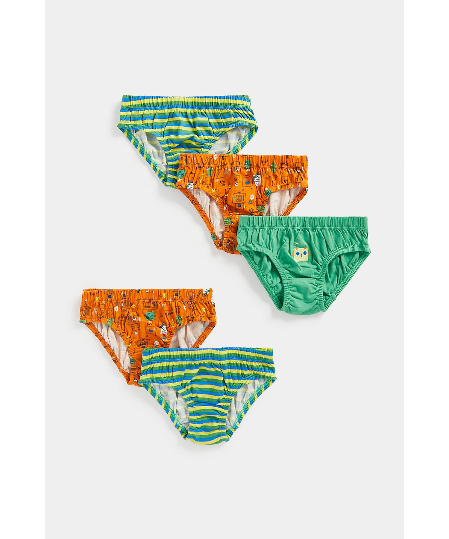 Mothercare | Boys Briefs -Pack of 5-Orange