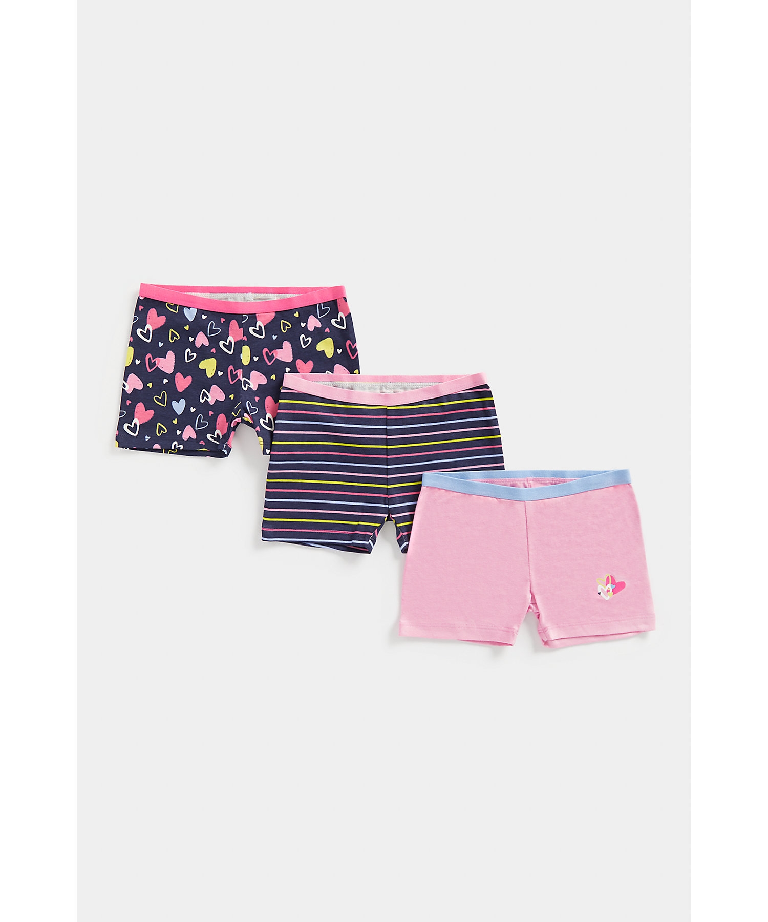 Mothercare | Girls Briefs Heart Design-Pack of 3-Pink