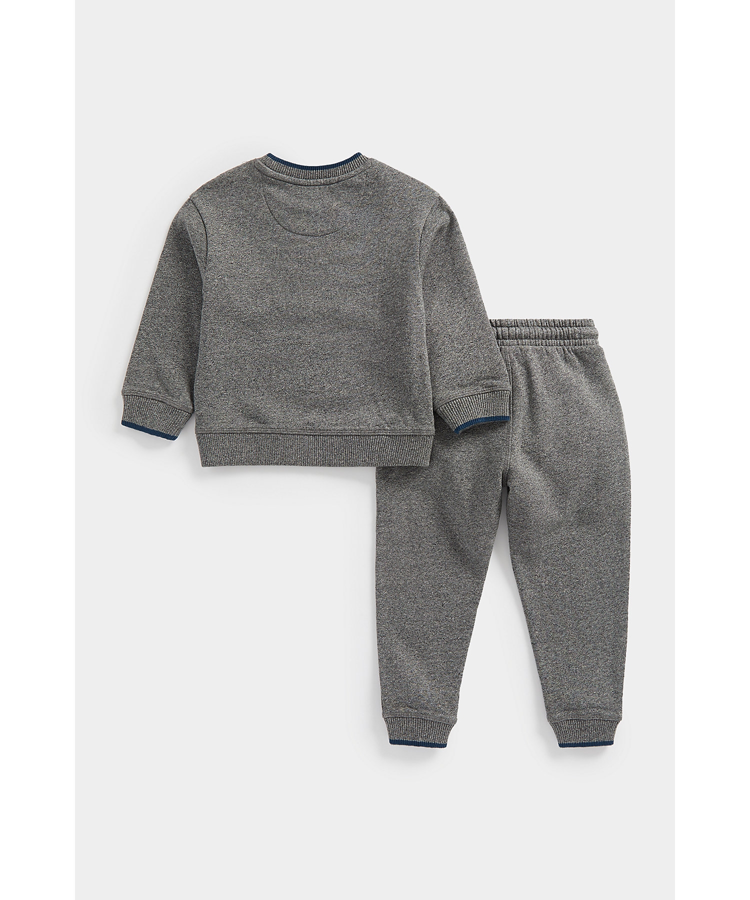 Mothercare | Boys Full Sleeves Jogger & T-Shirt Sets Rocket Embroidery -Black 2