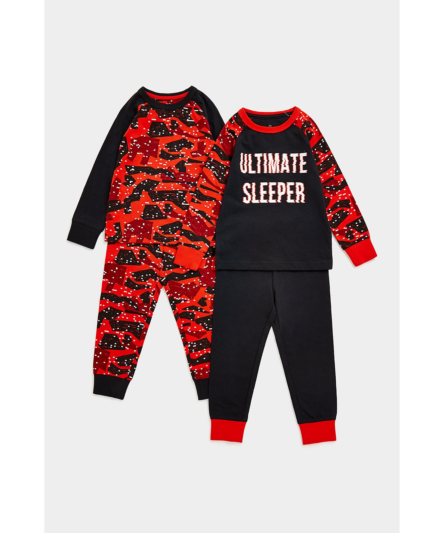 Mothercare | Boys Full Sleeves Pyjama Sets -Pack of 2-Red