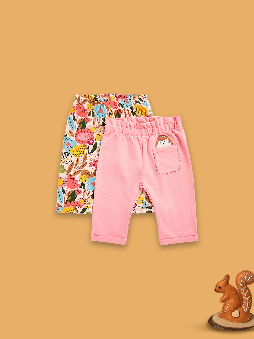 Mothercare | Girls Joggers -Pack of 2-Multicolor