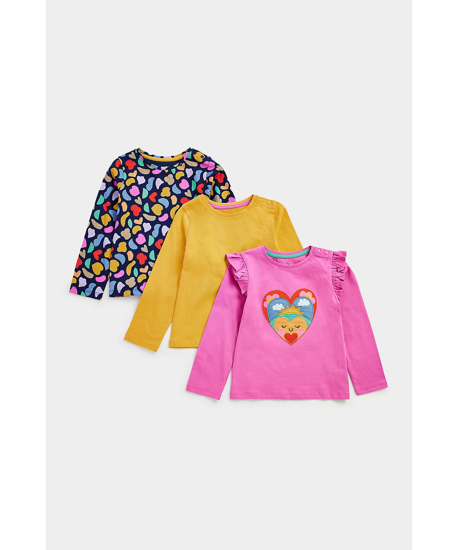 Mothercare | Girls Full Sleeves T-shirt -Multicolor