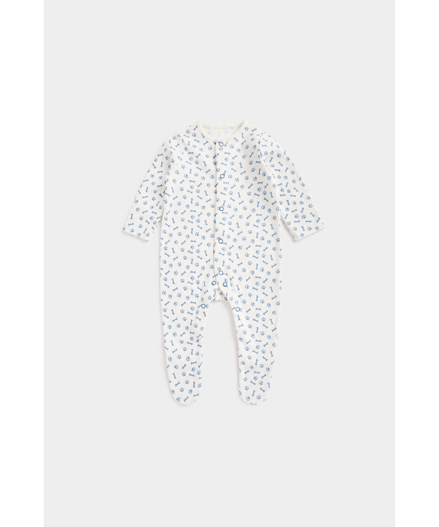 Unisex Full Sleeves Sleepsuits Front Open -Multicolor