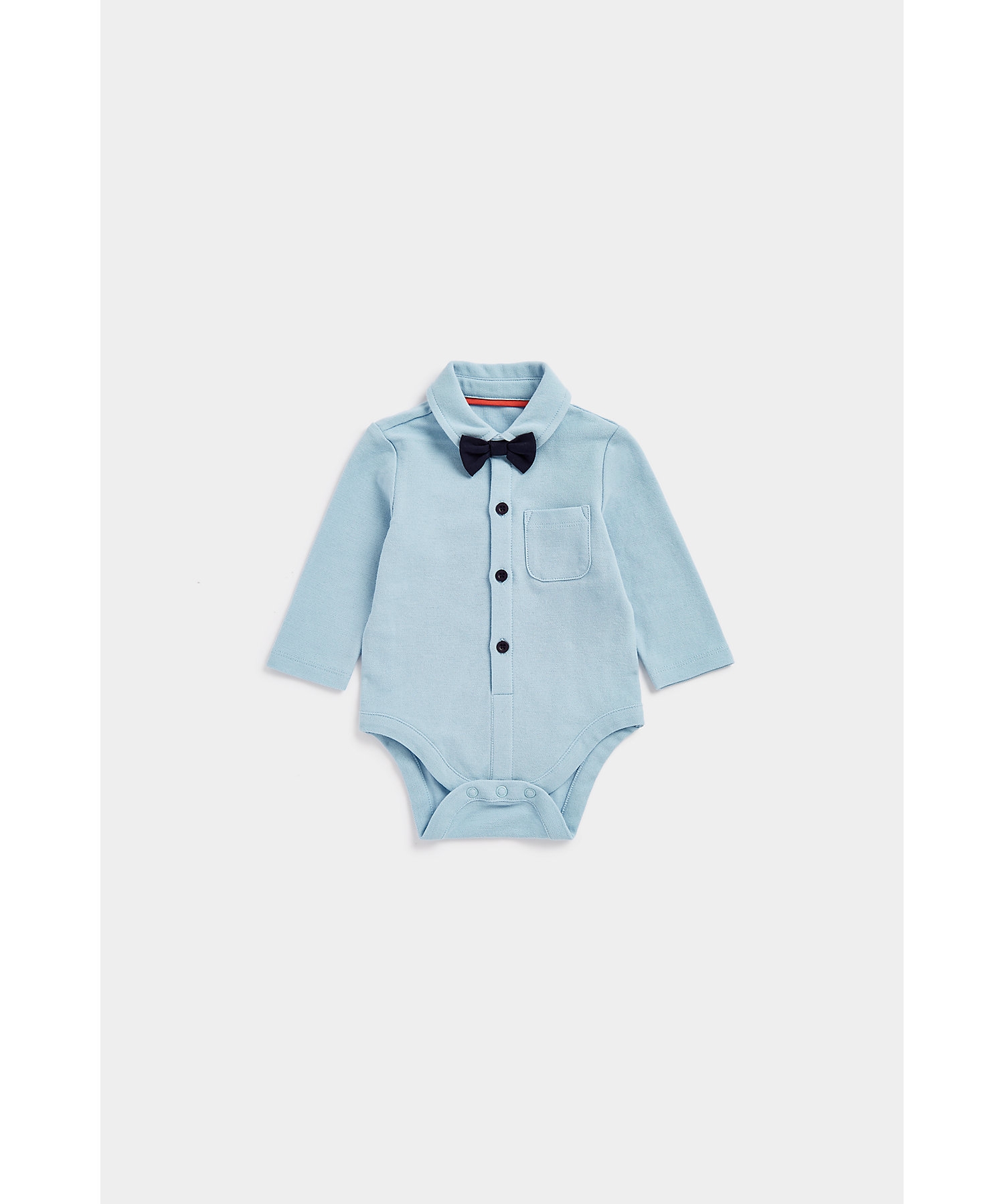 Boys Full Sleeves Partywear All In One Bow Tie-Grey