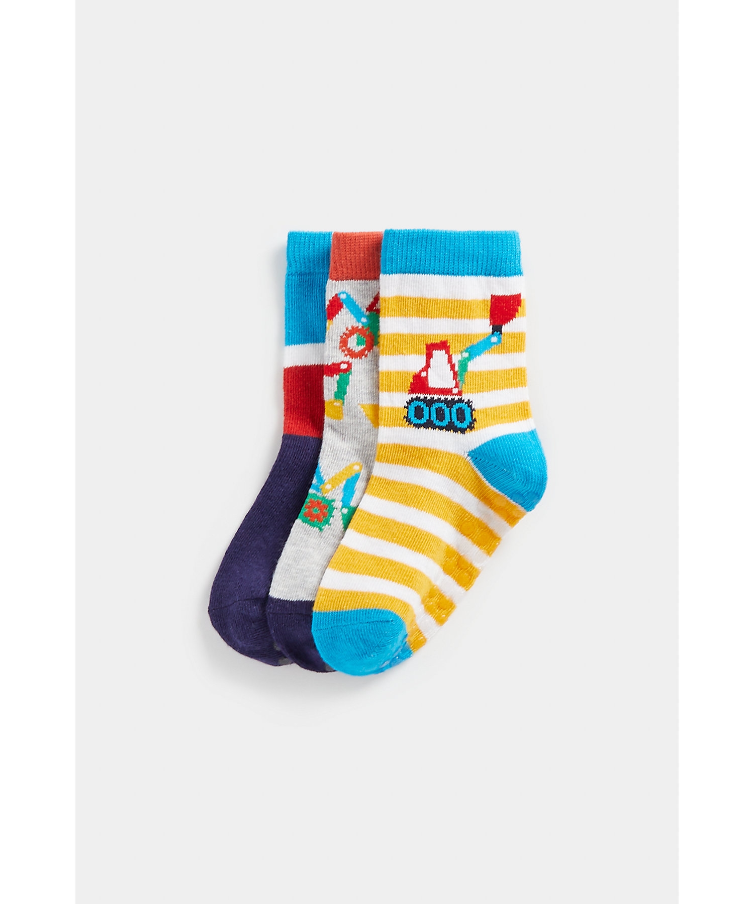 Mothercare | Boys Socks Vehicle Design-Pack Of 3-Multicolor