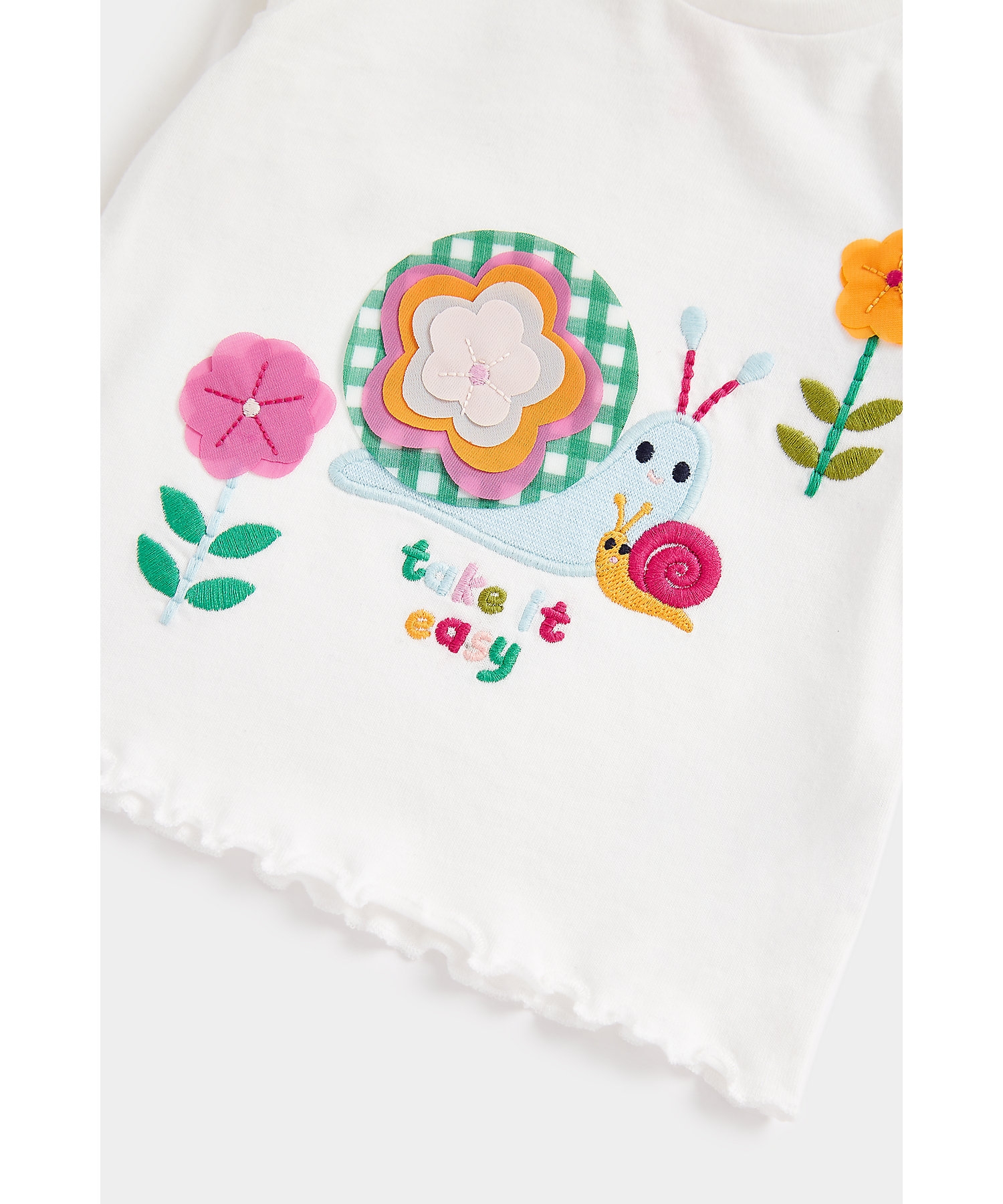 Mothercare | Girls Full Sleeves T-Shirt Flower Print-Pack of 1-Multicolor 6