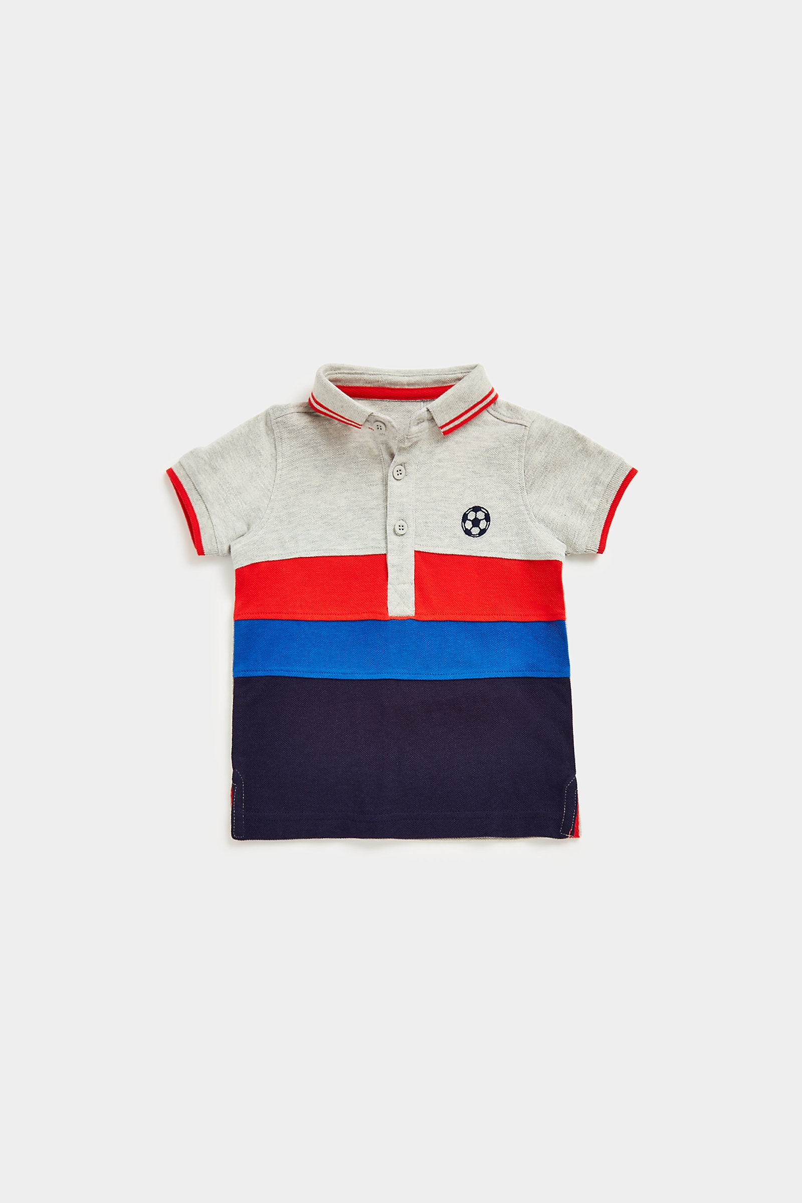 Mothercare Boys Short Sleeve Sports design Polo -Multicolour