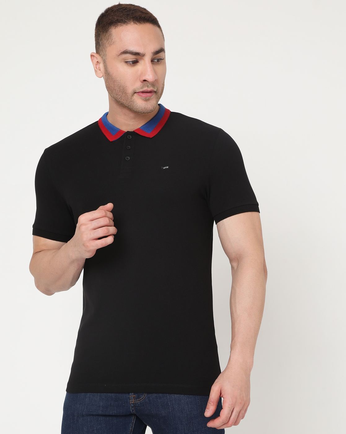 GAS | Men's Ralph Tape Ec In Slim Fit Solid Polo