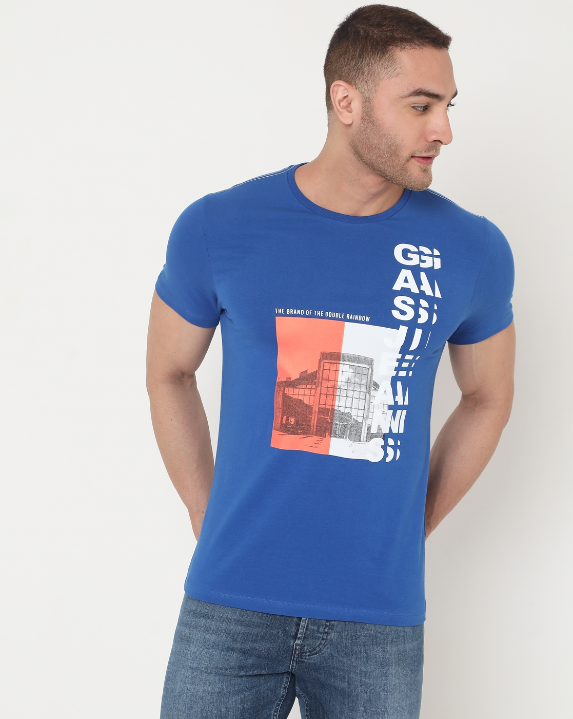 Men's Scuba Hq Ec In Slim Fit Printed Tshirt