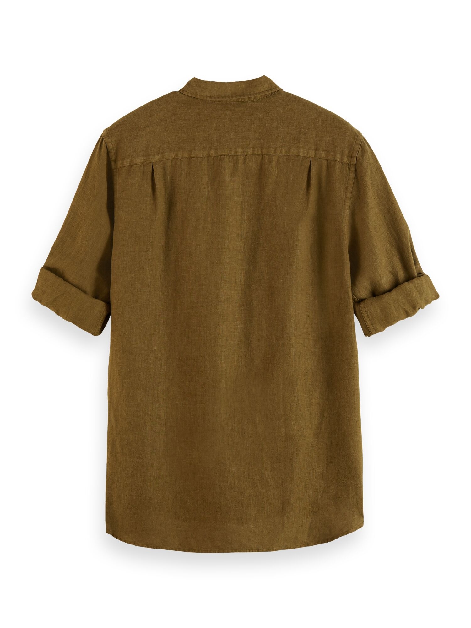 Scotch & Soda | REGULAR FIT- Garment-dyed linen shirt with sleeve roll-up