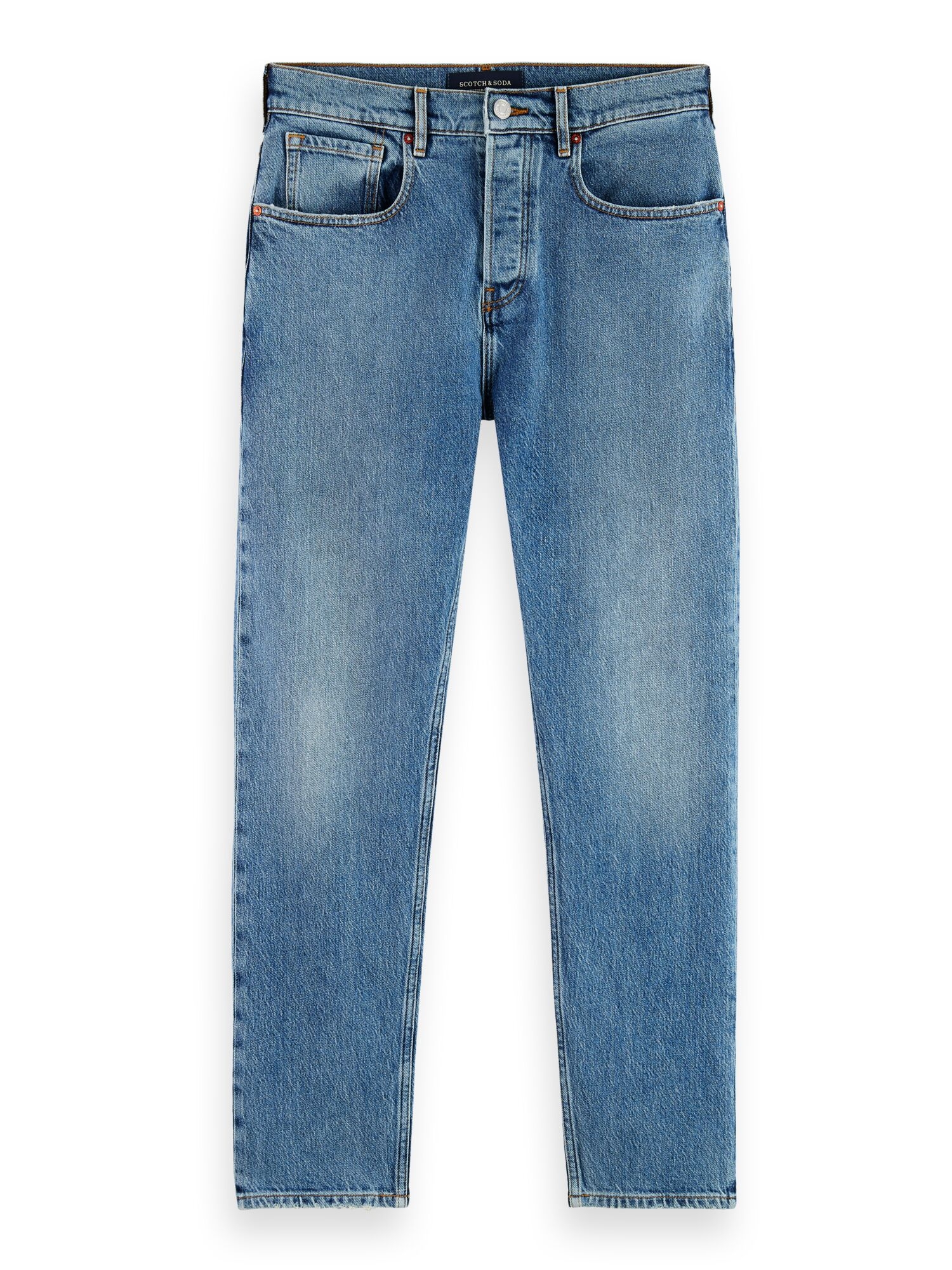 Scotch & Soda | Norm straight leg jeans in recycled cotton —Forecast is blue