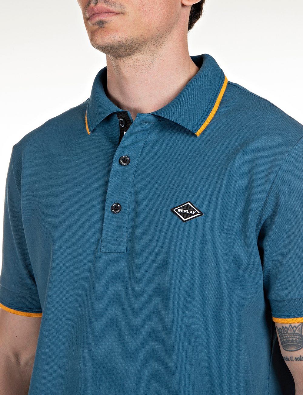REPLAY | Polo shirt in stretch piqué