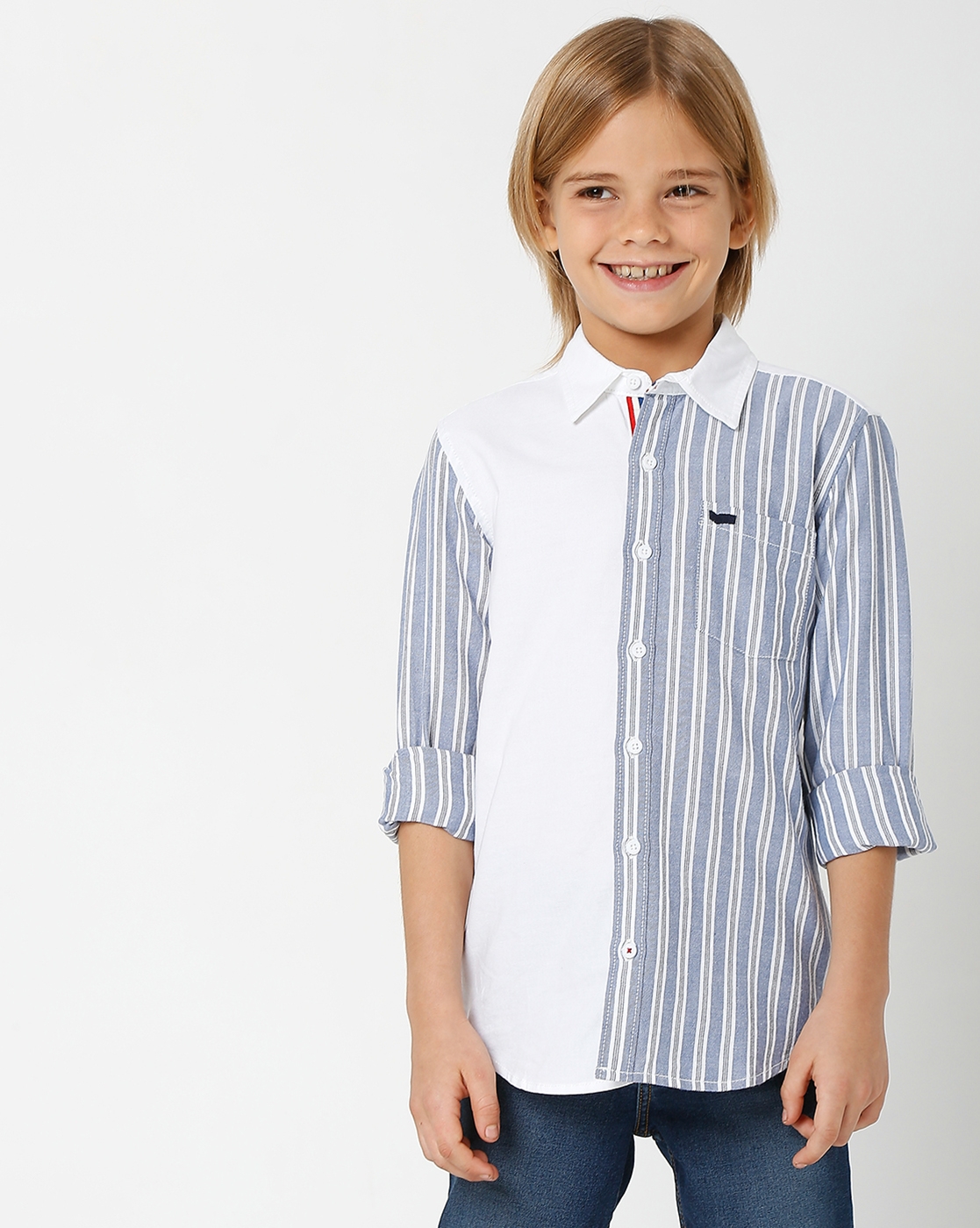 Boys Len Jr Stripe IN Shirt