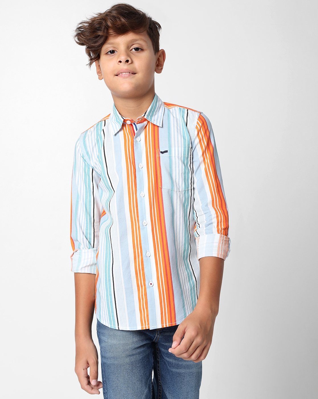 GAS | Boy's Lanzo Jr Multi Stripe IN Shirt