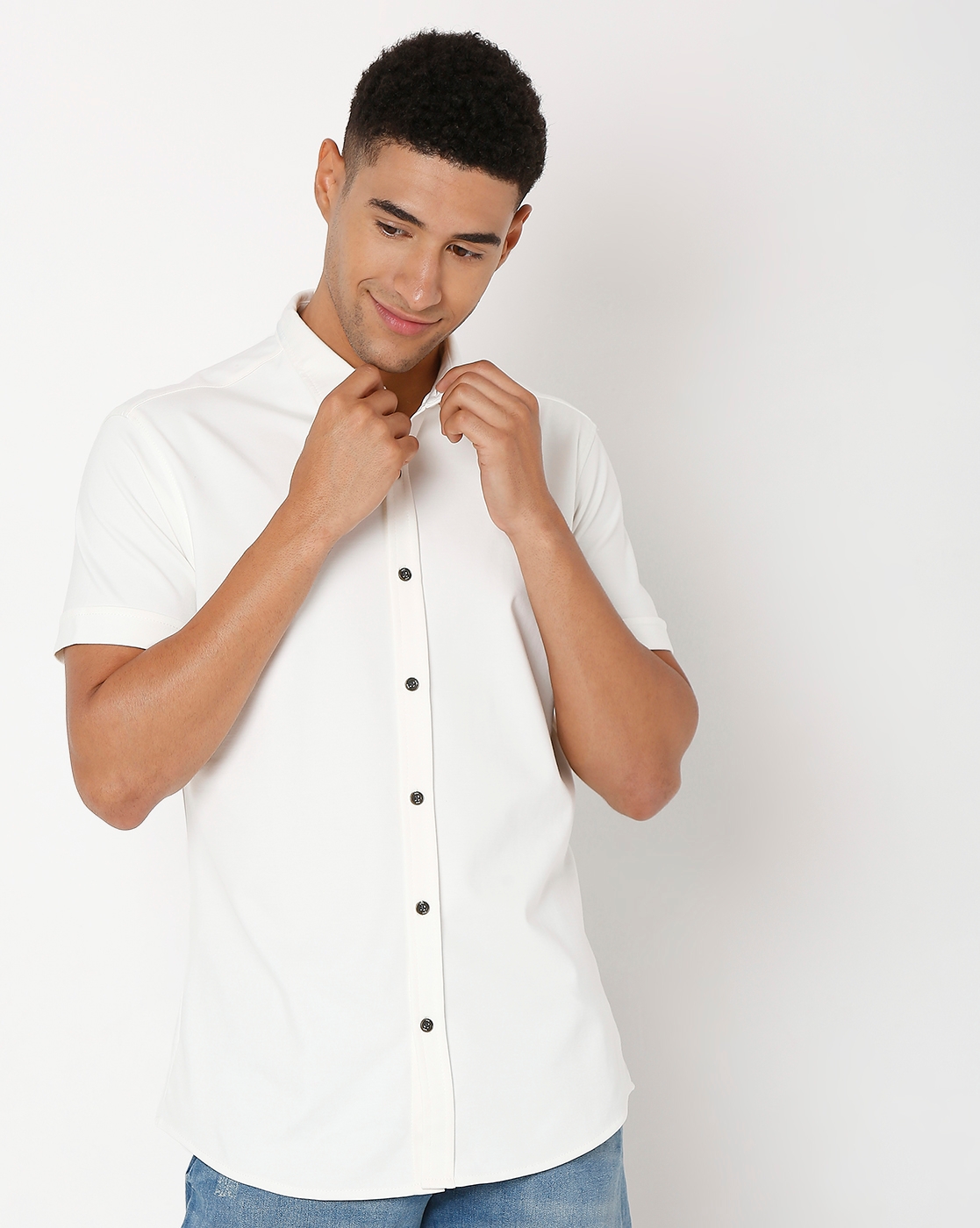 GAS | Men's KNIT SOLID IN Slim Fit Shirt 