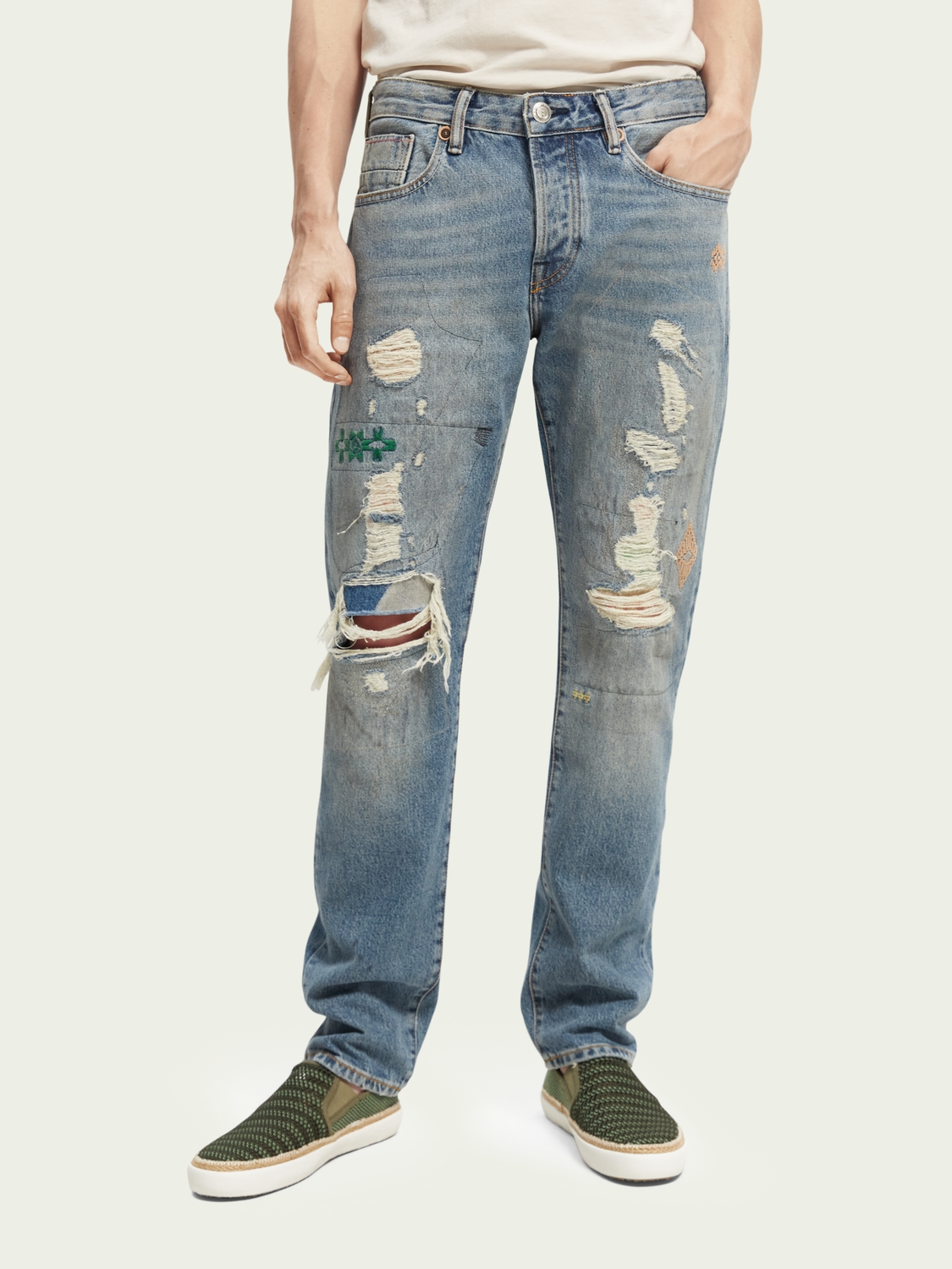 Scotch & Soda | Scotch & Soda Ralston premium slim jeans in organic cotton — Space Race