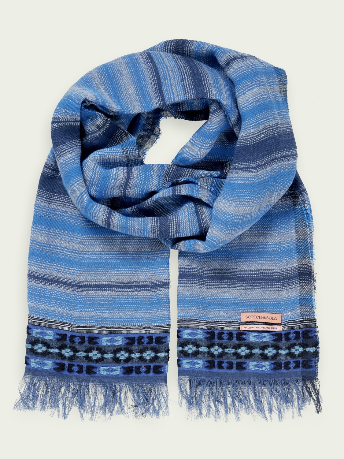 Scotch & Soda | Scarf in Organic Cotton and Linen blend 2