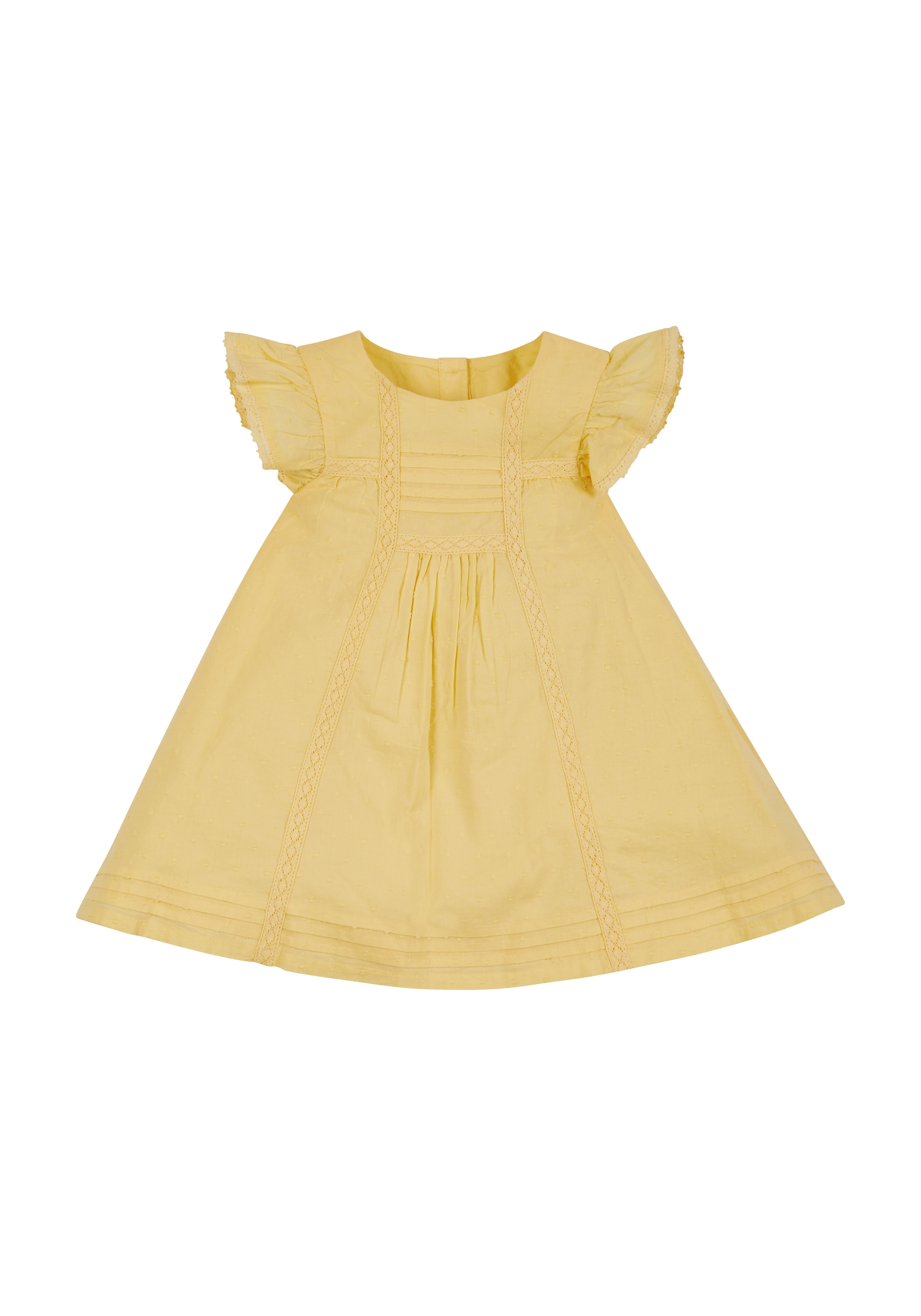 Mothercare | Girls Yellow Dobby Dress