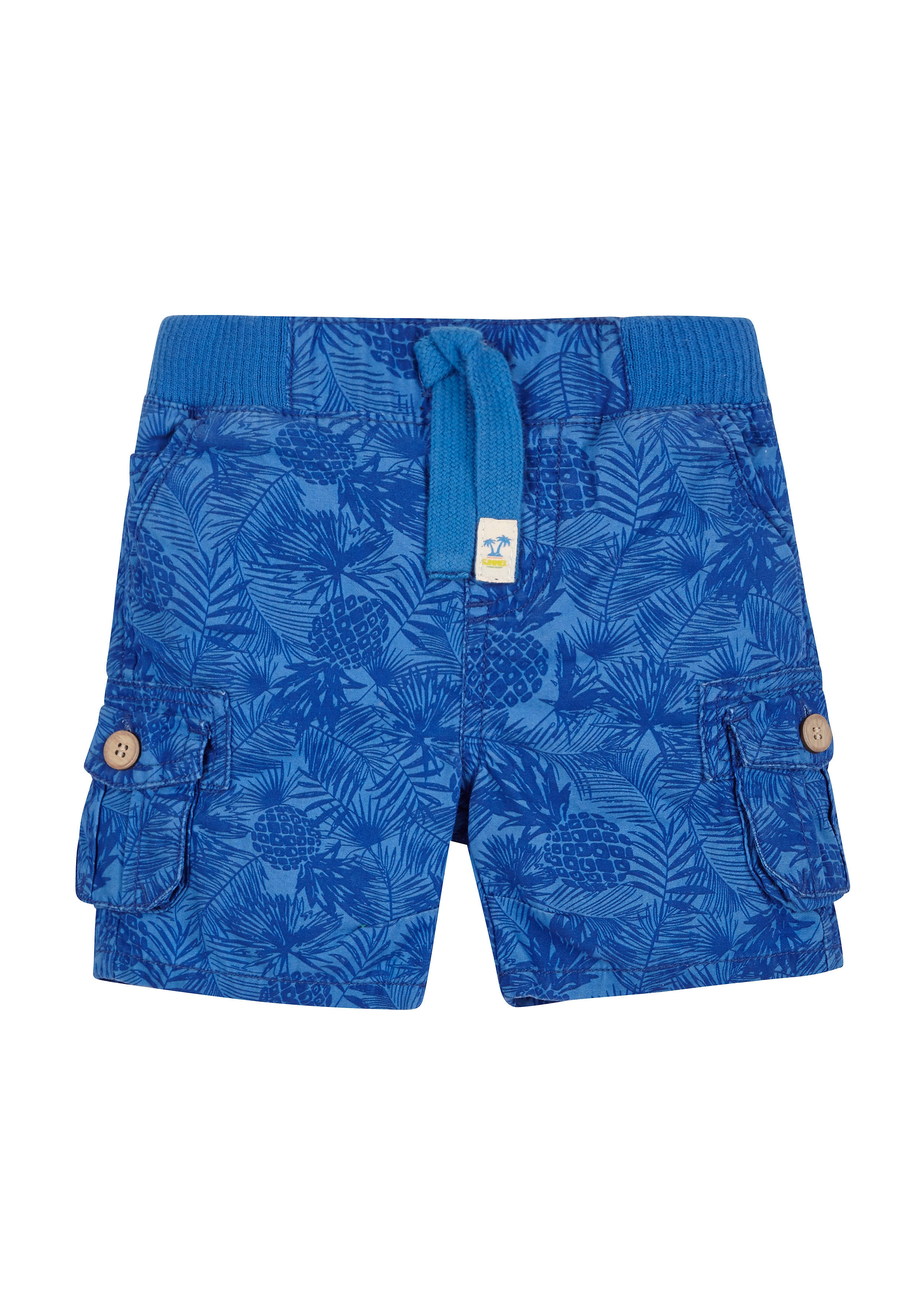 Mothercare | Boys Ribwaist Blue Cargo Shorts