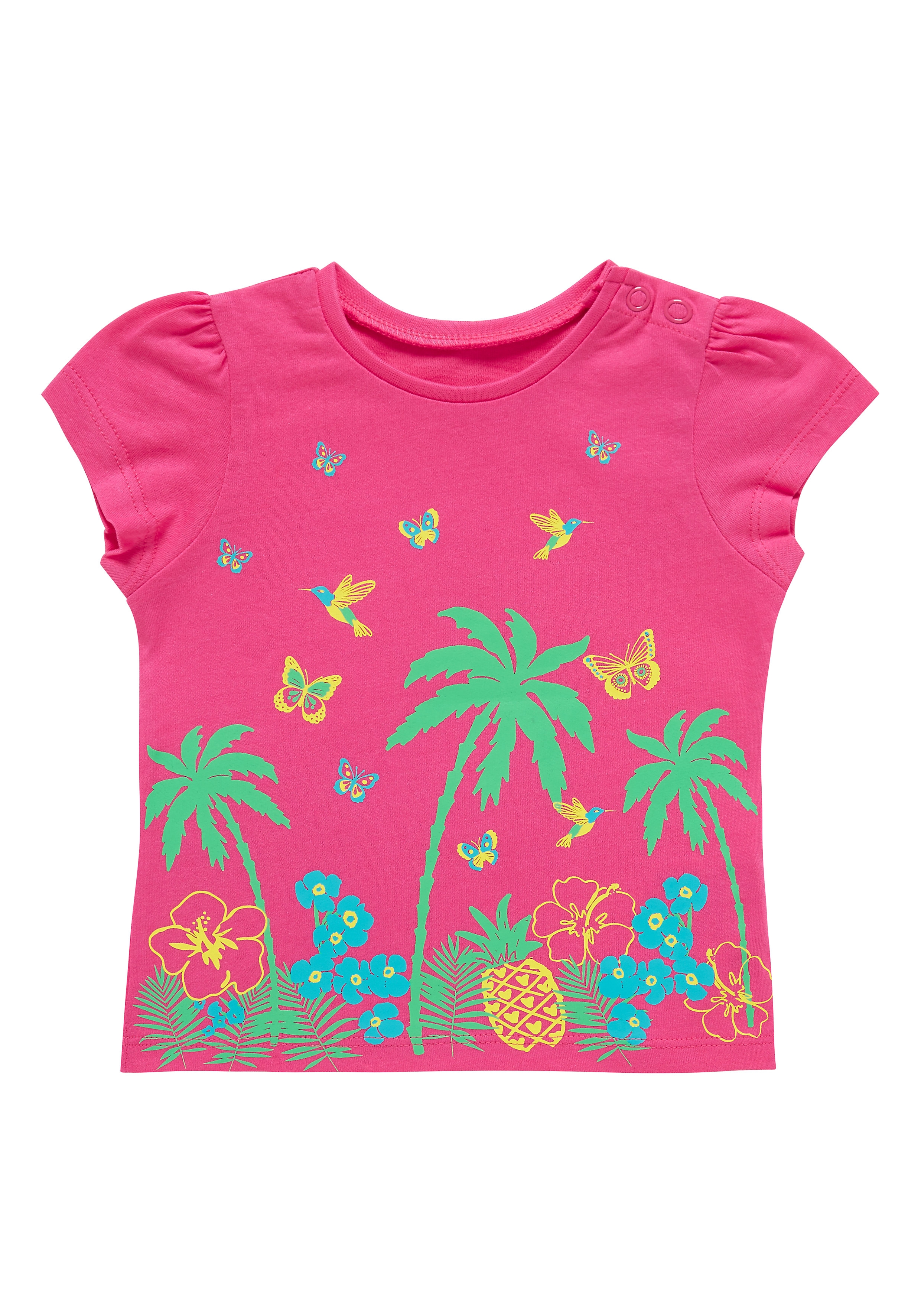Mothercare | Girls Palm Trees T-Shirt - Pink
