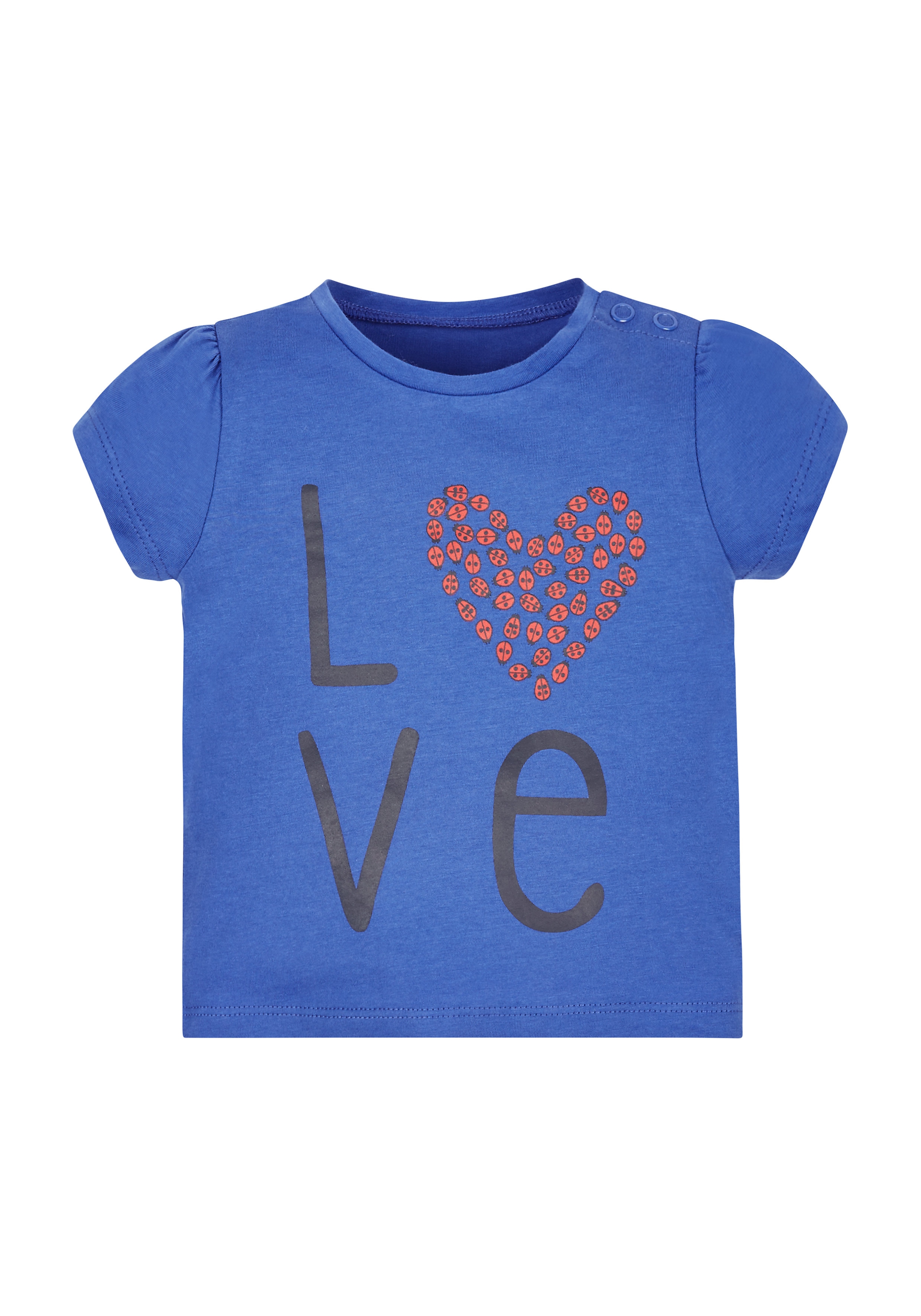 Mothercare | Girls Ladybird Love T-Shirt - Blue