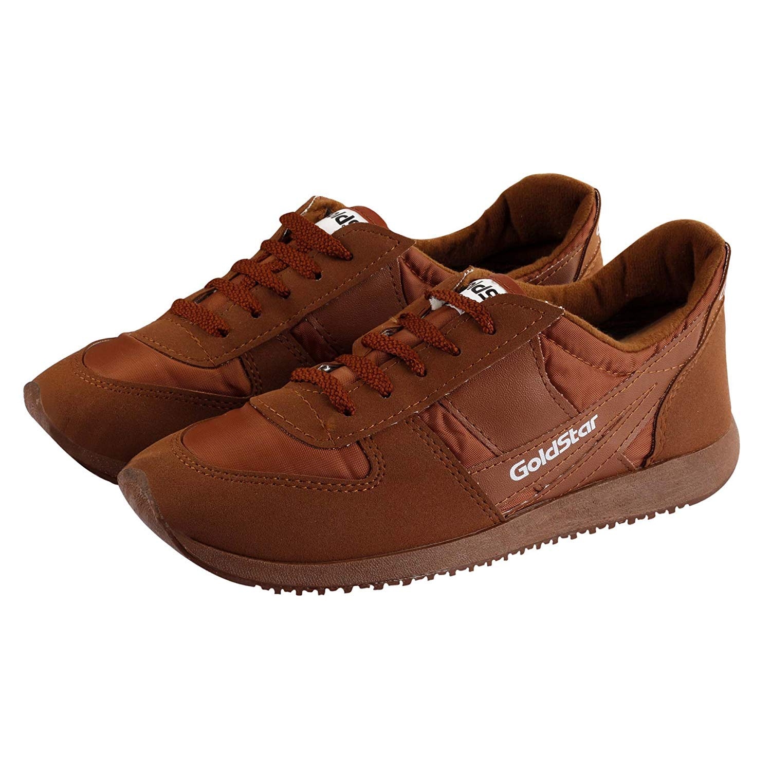 Goldstar | GOLDSTAR 32-Brown Nylon Lace-Up  Latest Stylish Lightweight Shoes for Running, Walking, Gym,Trekking, Hiking & Party Running Shoes for Men